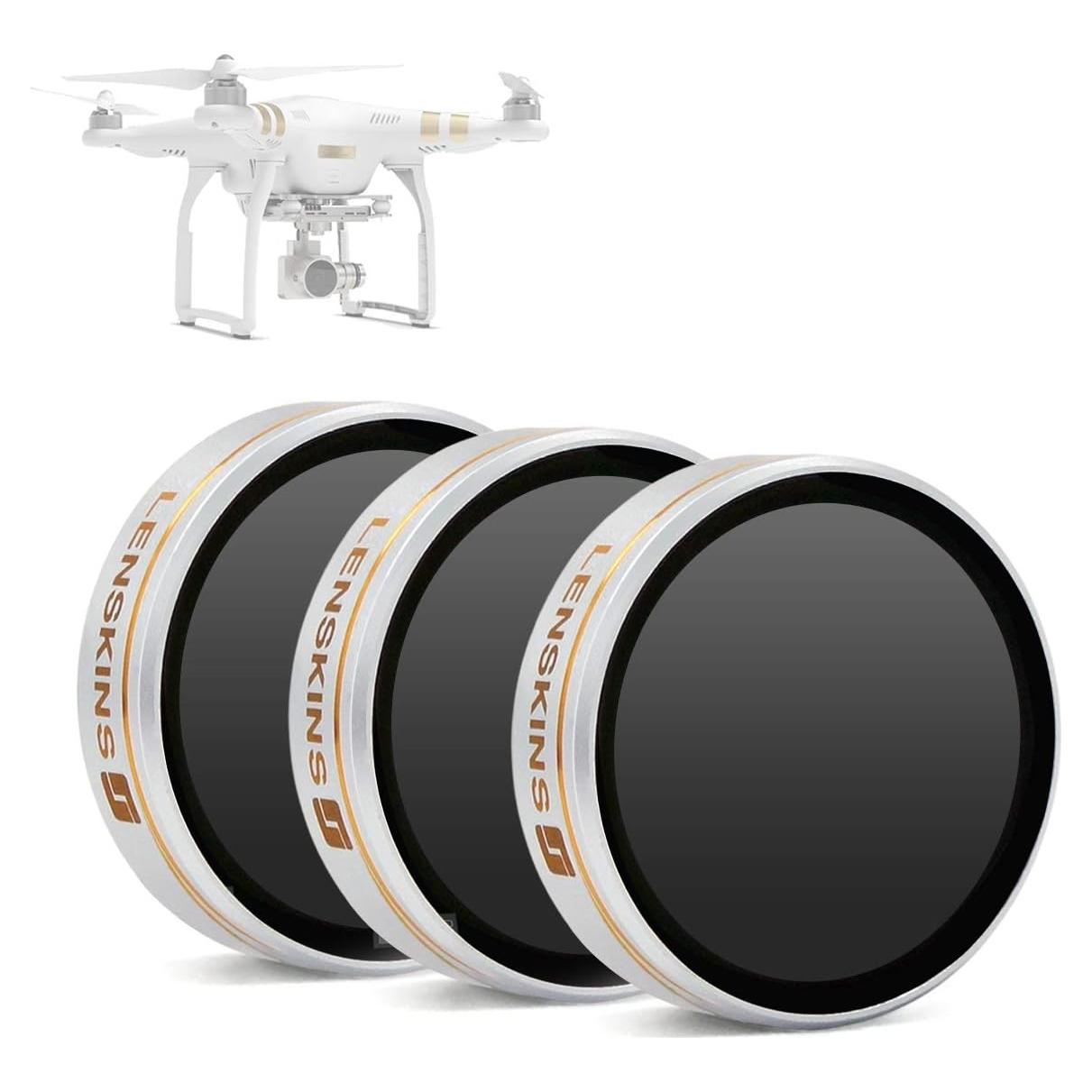 Filtro ND 3 Paquetes LENSKINS ND4/ND8/ND16 para DJI Phantom