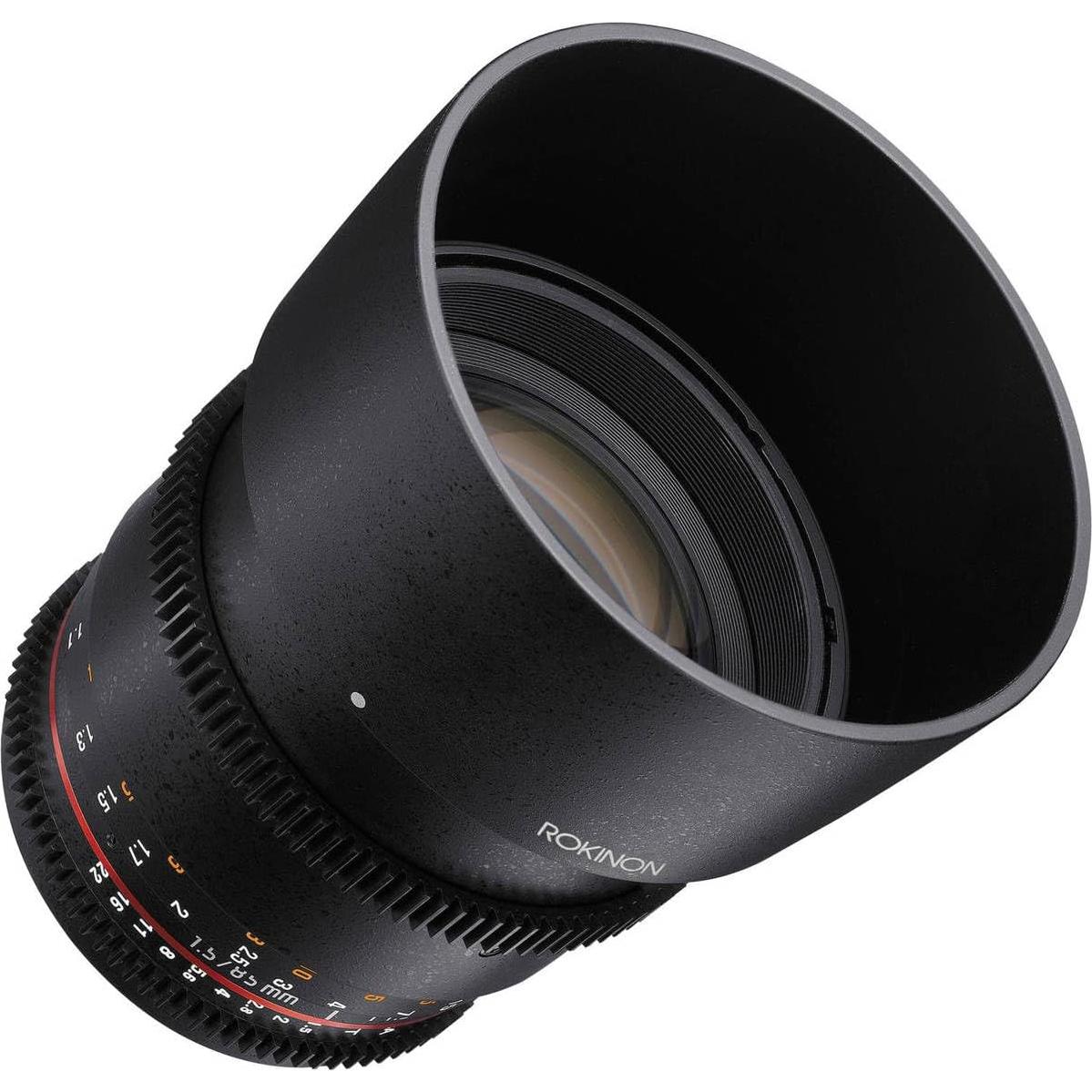 Lente Cine Rokinon 85mm T1.5 para Canon EF - Bokeh Atractivo
