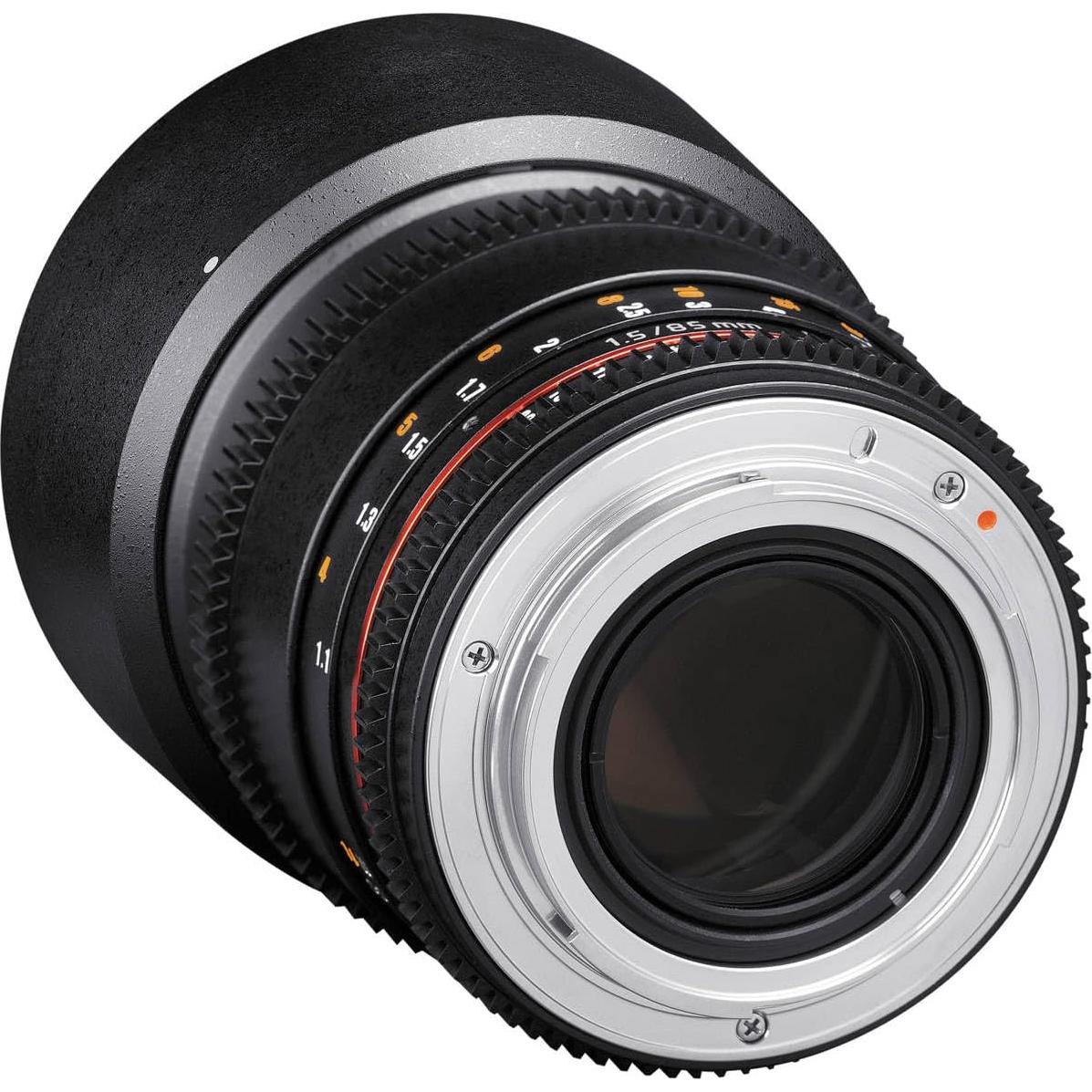 Lente Cine Rokinon 85mm T1.5 para Canon EF - Bokeh Atractivo