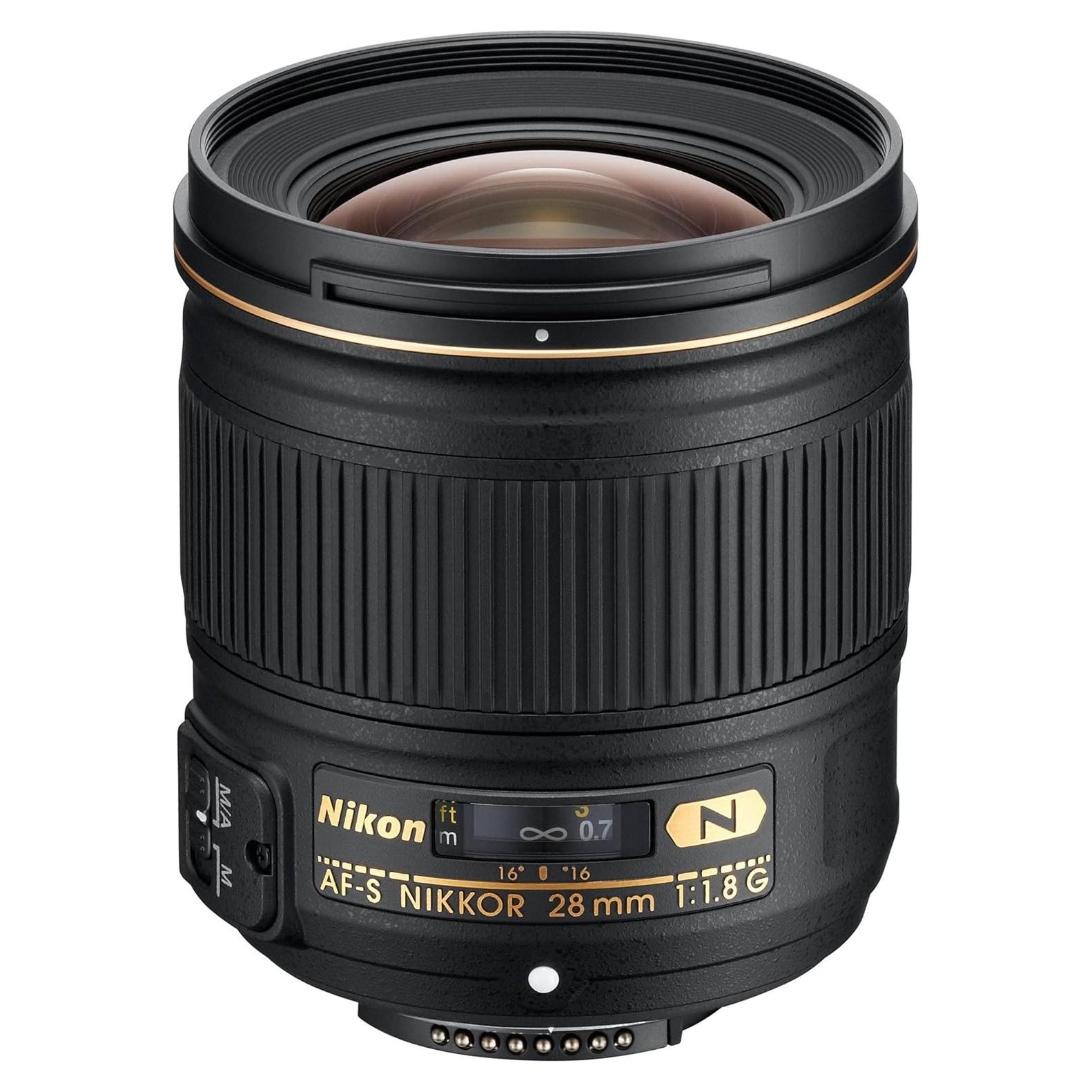 Lente Nikon AF-S NIKKOR 28mm f/1.8G Gran Angular para DSLR