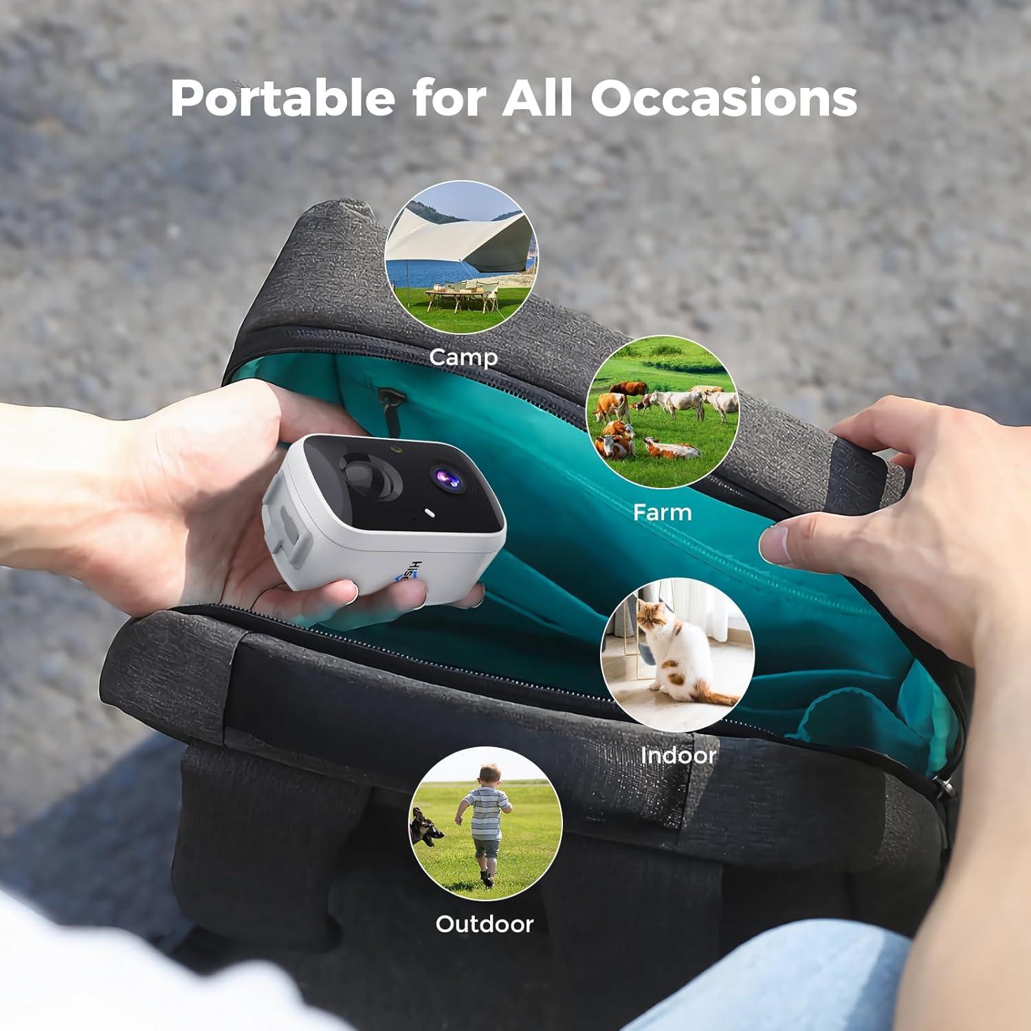 Cámara de Seguridad Hiseeu Solar 4MP Inalámbrica 4 Unidades