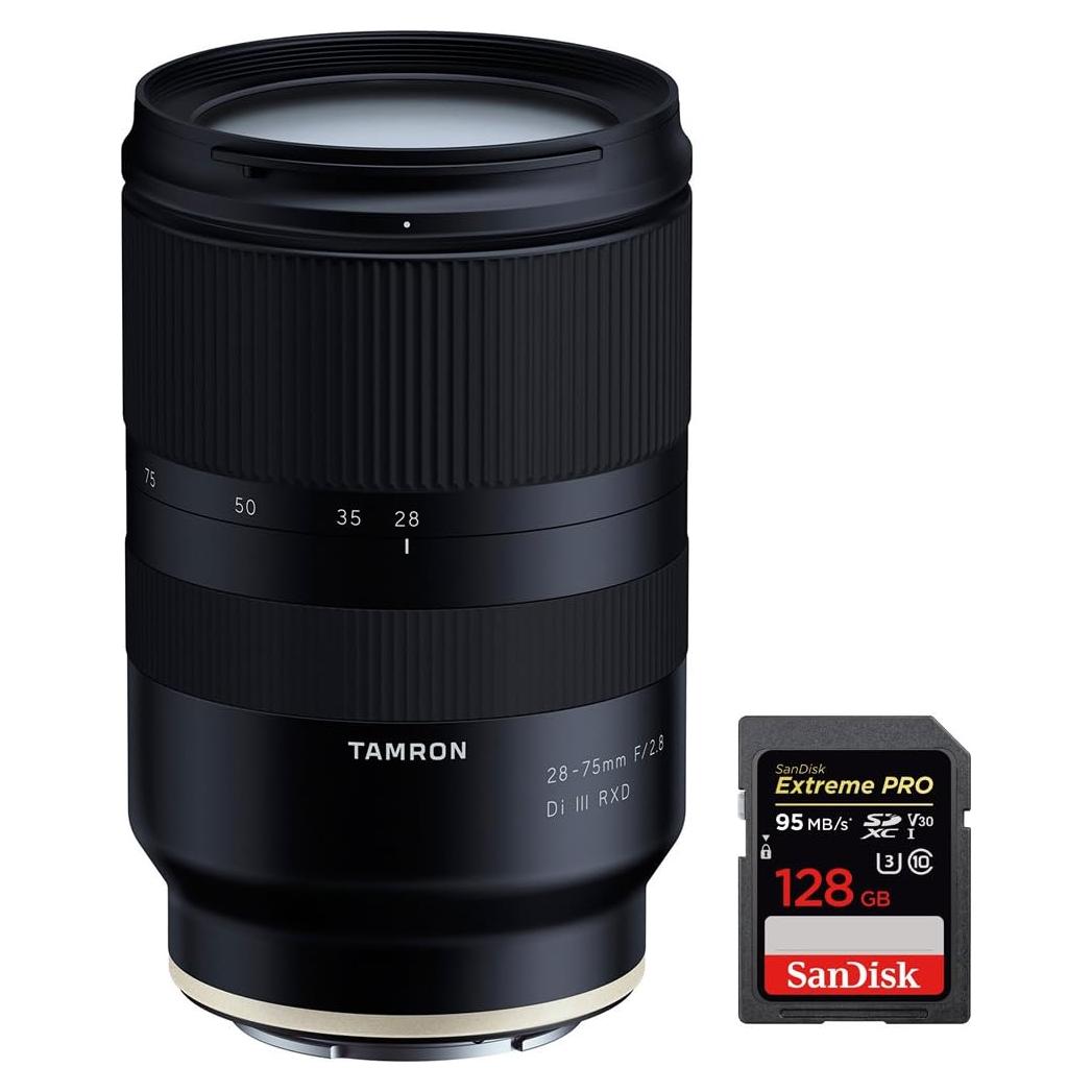 Lente Tamron 28-75mm F/2.8 Di III RXD para Sony + Tarjeta 128GB