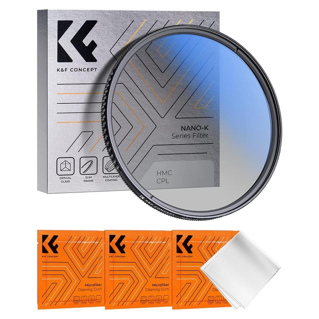 Filtro Polarizador Circular K&F Concept 55 mm Vidrio Óptico