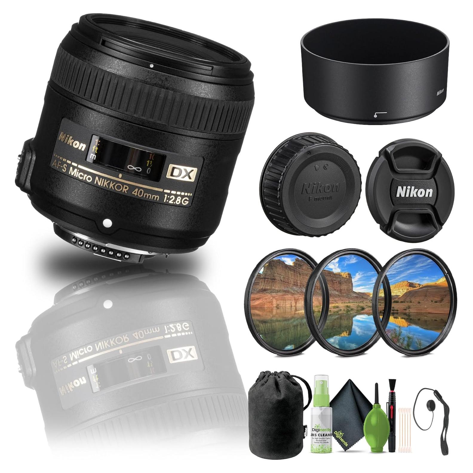 Lente Macro Nikon AF-S DX Micro NIKKOR 40mm f/2.8G + Kit Filtros