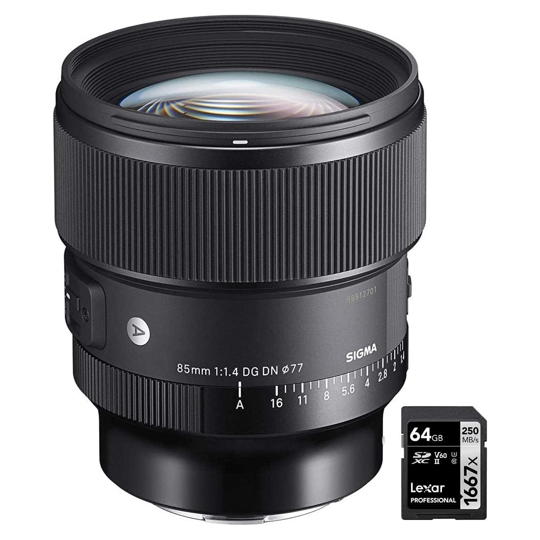 Lente Sigma 85mm F1.4 DG DN Art para Sony E-Mount + Tarjeta 64GB