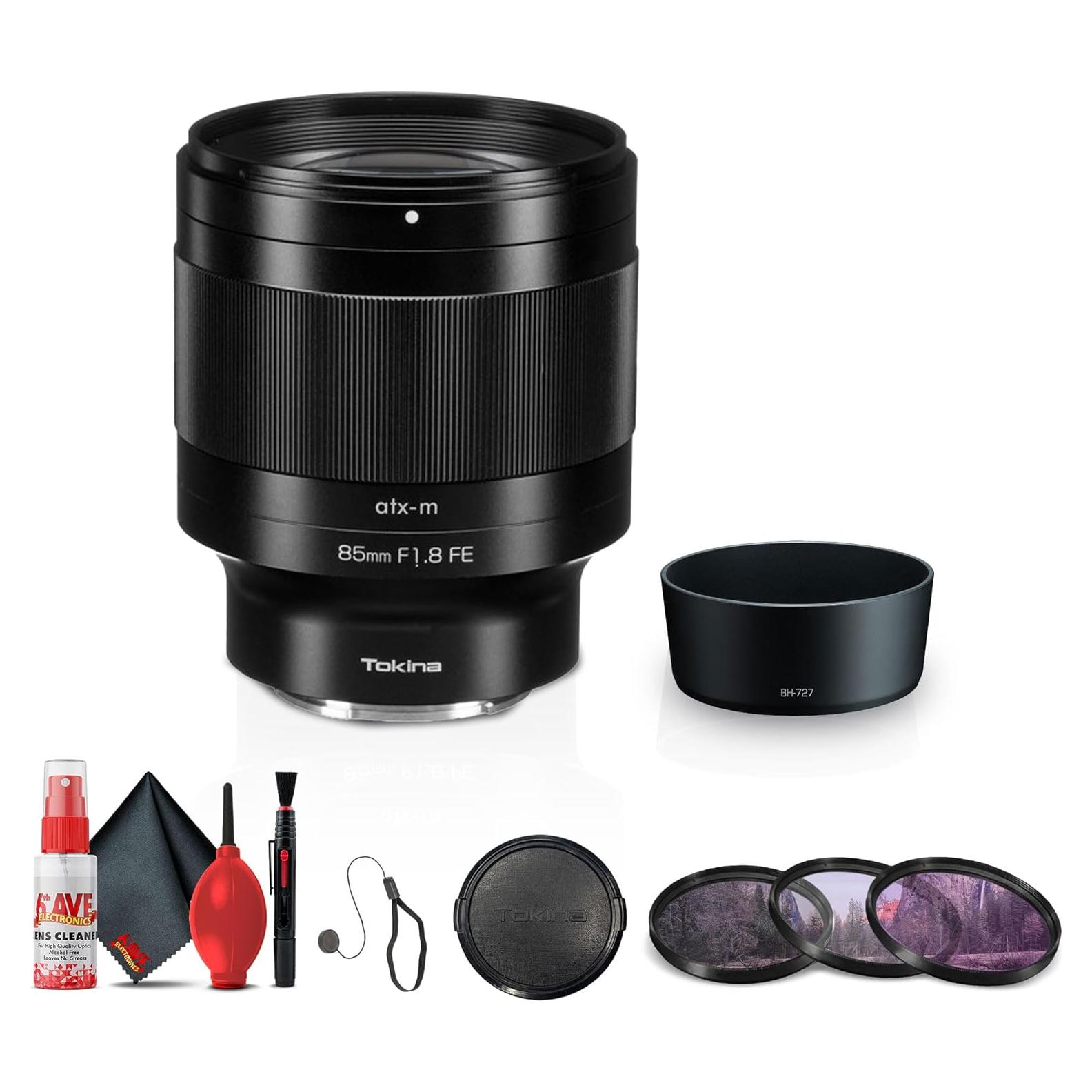 Lente Tokina ATX-m 85mm f/1.8 FE para Sony E + Kit de Filtros
