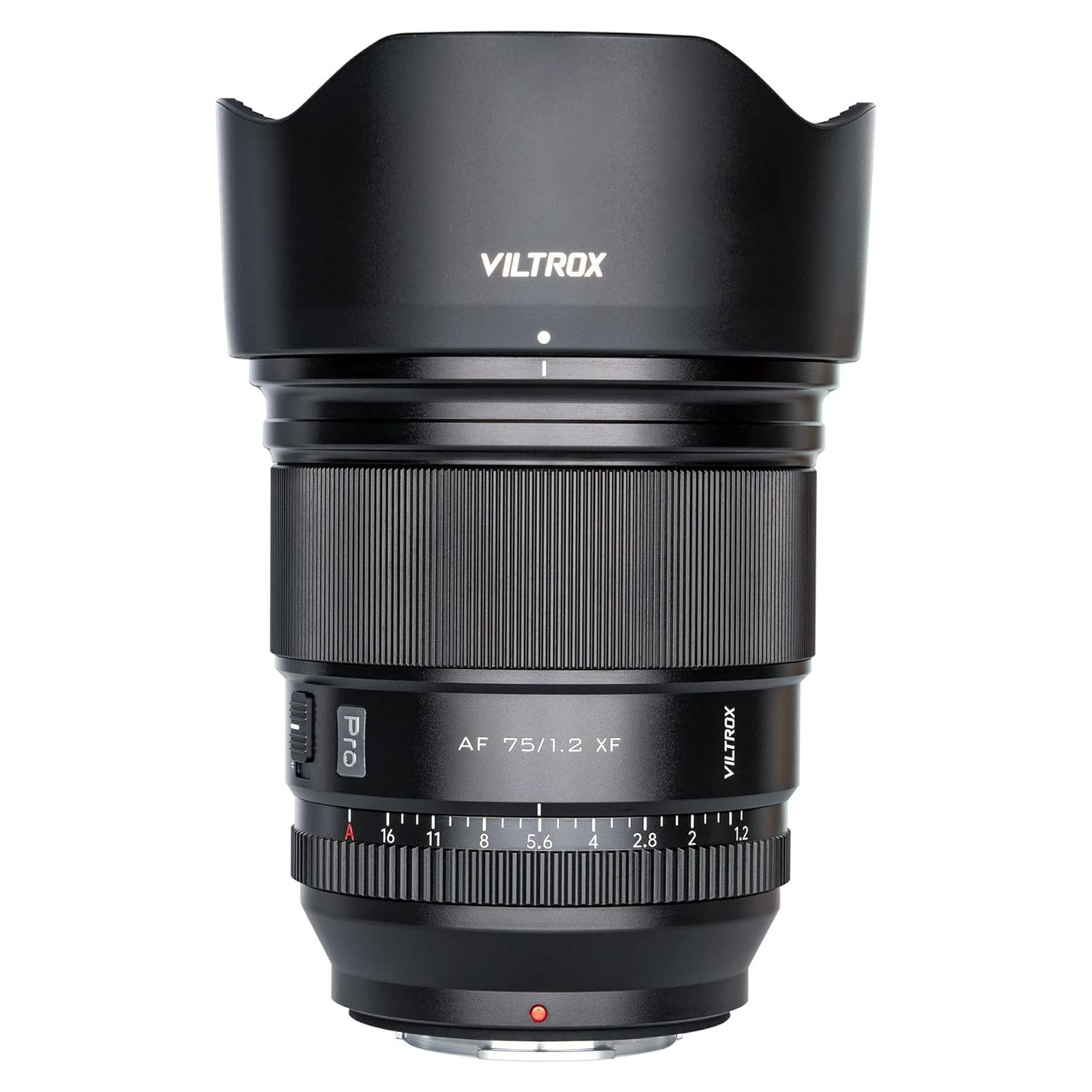 Lente VILTROX 75mm f/1.2 para cámaras Fujifilm X Mount