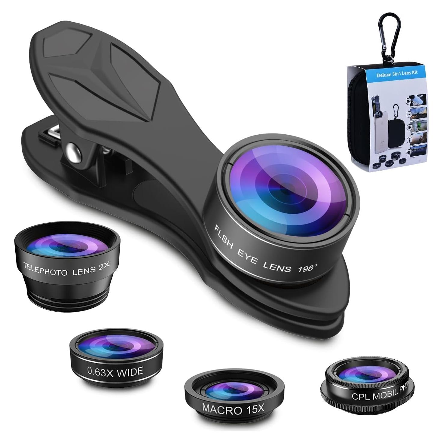 Kit de Lentes para Cámara de Teléfono MIAO LAB 5 en 1