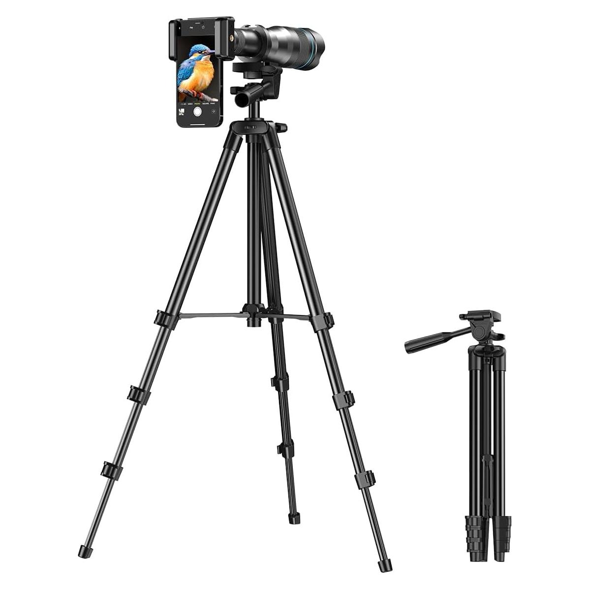 Lente Telefoto APEXEL 60X con Trípode y Control Remoto