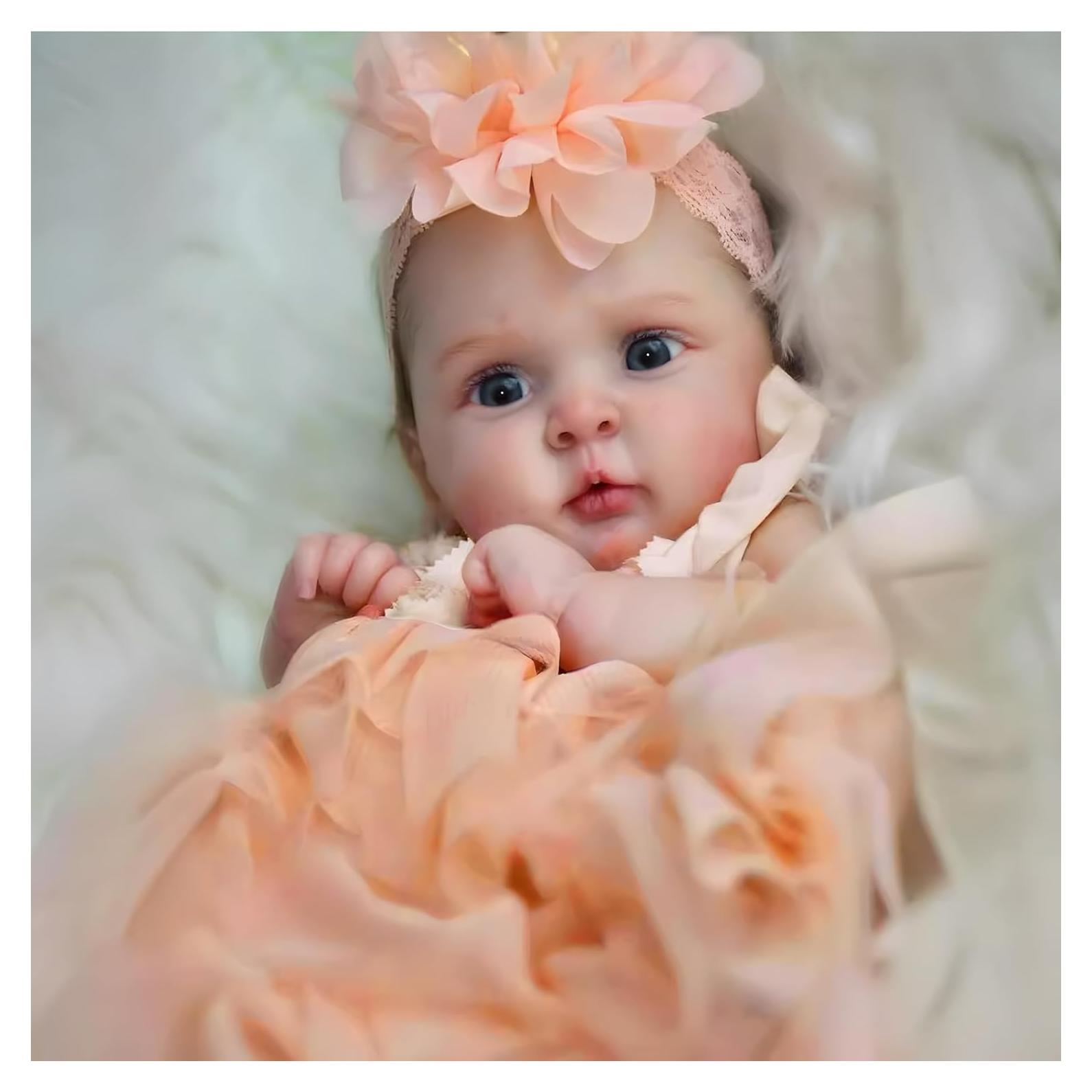 Muñeca de bebé realista FOCKOF 43 cm con accesorios