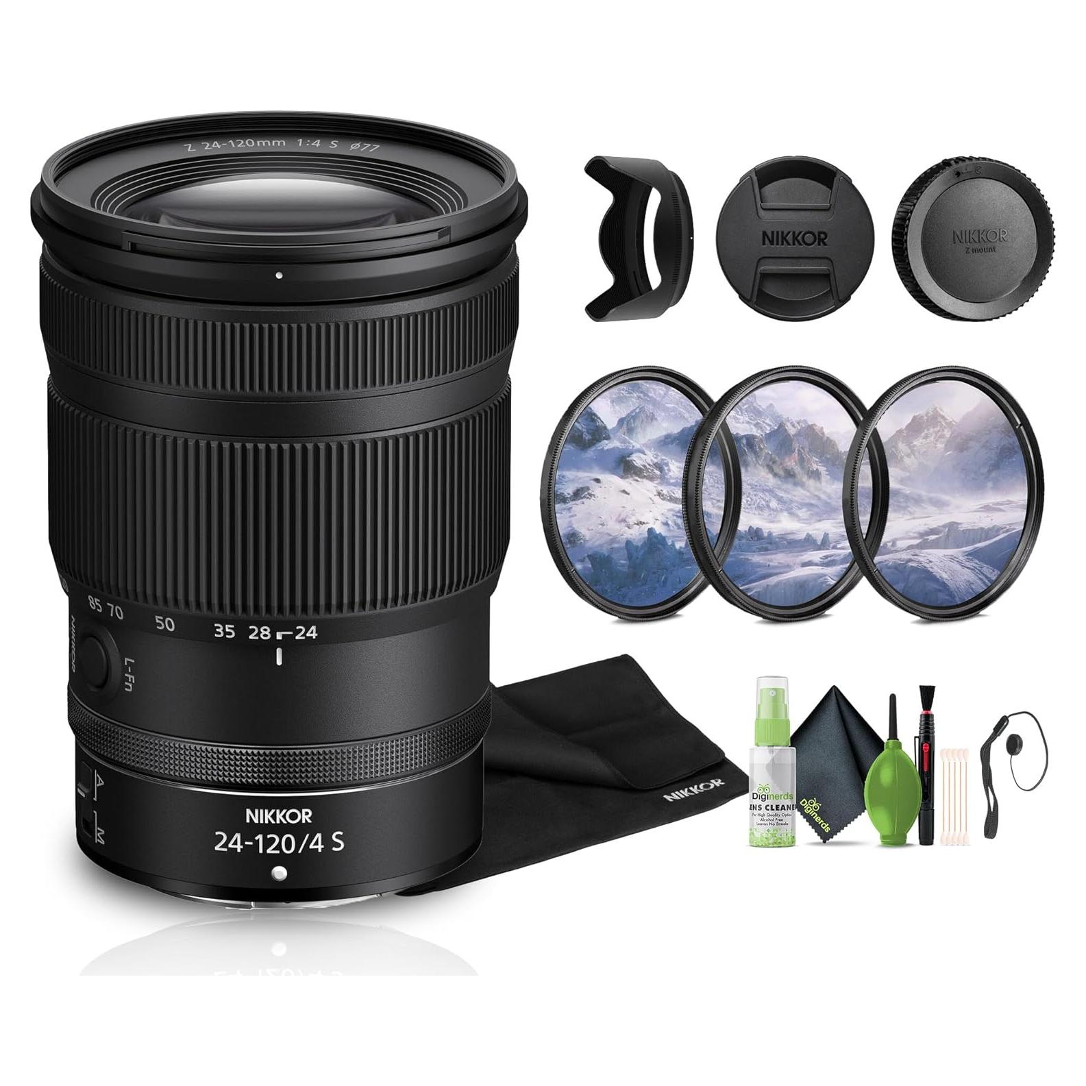 Lente Nikon NIKKOR Z 24-120mm f/4 S + Kit de Filtros y Limpieza