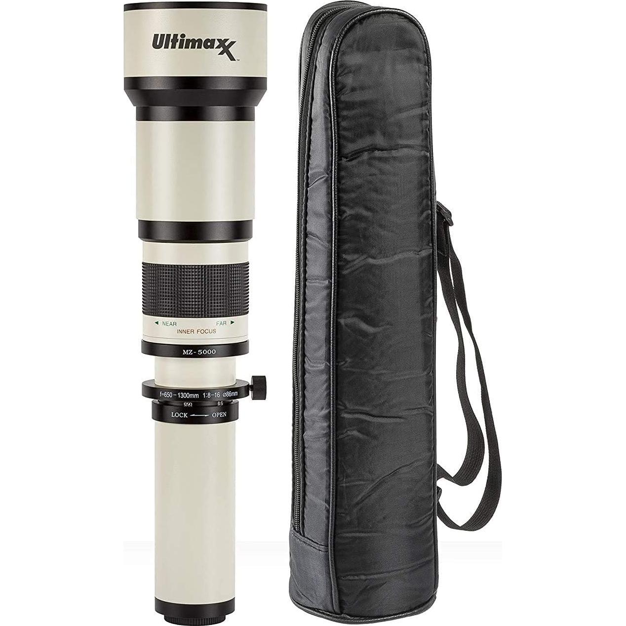 Lente Telefoto Zoom Ultimaxx 650-1300mm para Nikon DSLR