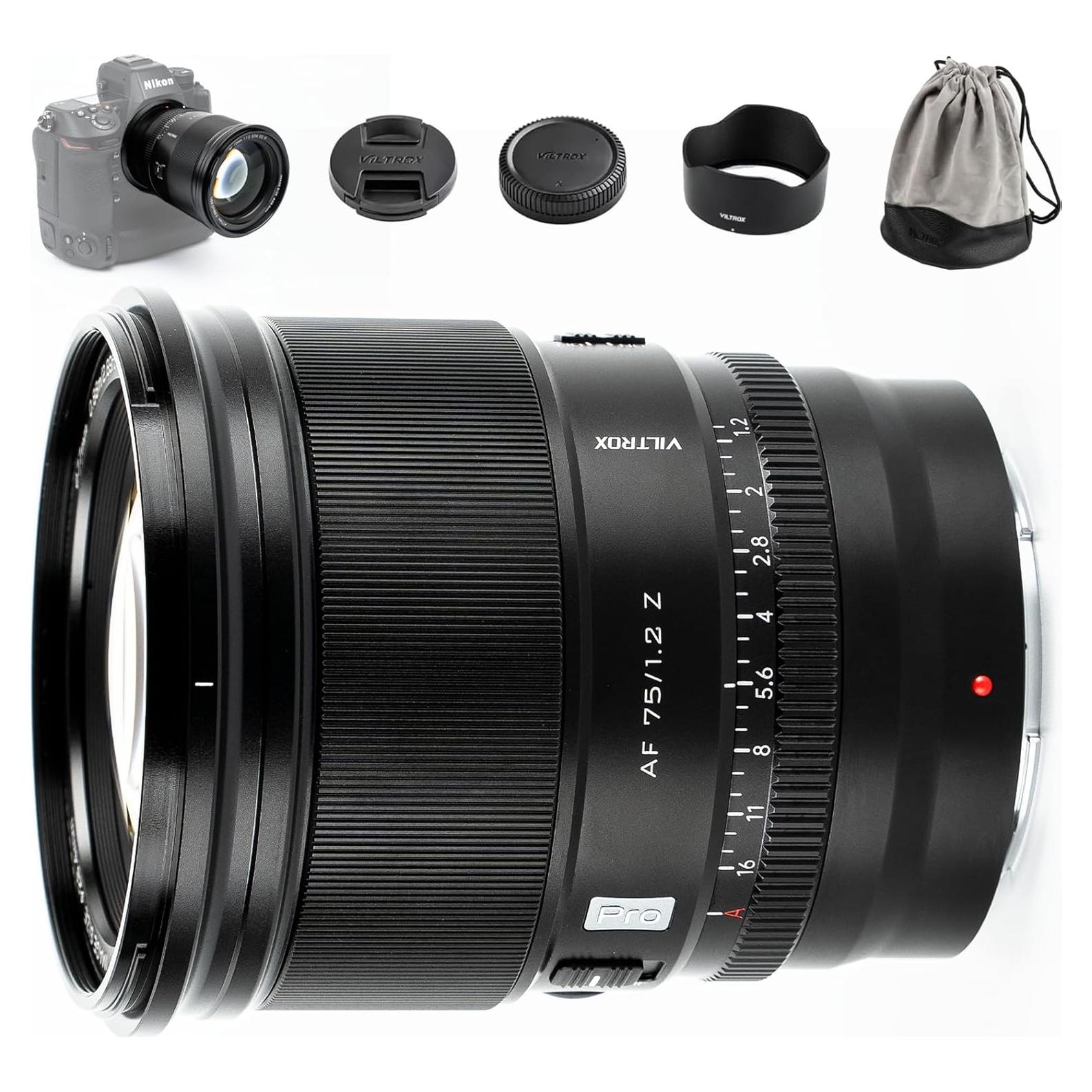 Lente VILTROX 75mm f/1.2 AF para Nikon Z - Gran Apertura
