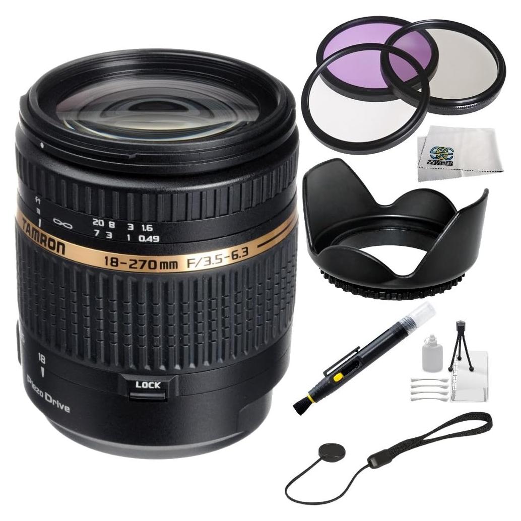 Objetivo Zoom Tamron 18-270mm f/3.5-6.3 para Canon con Filtros