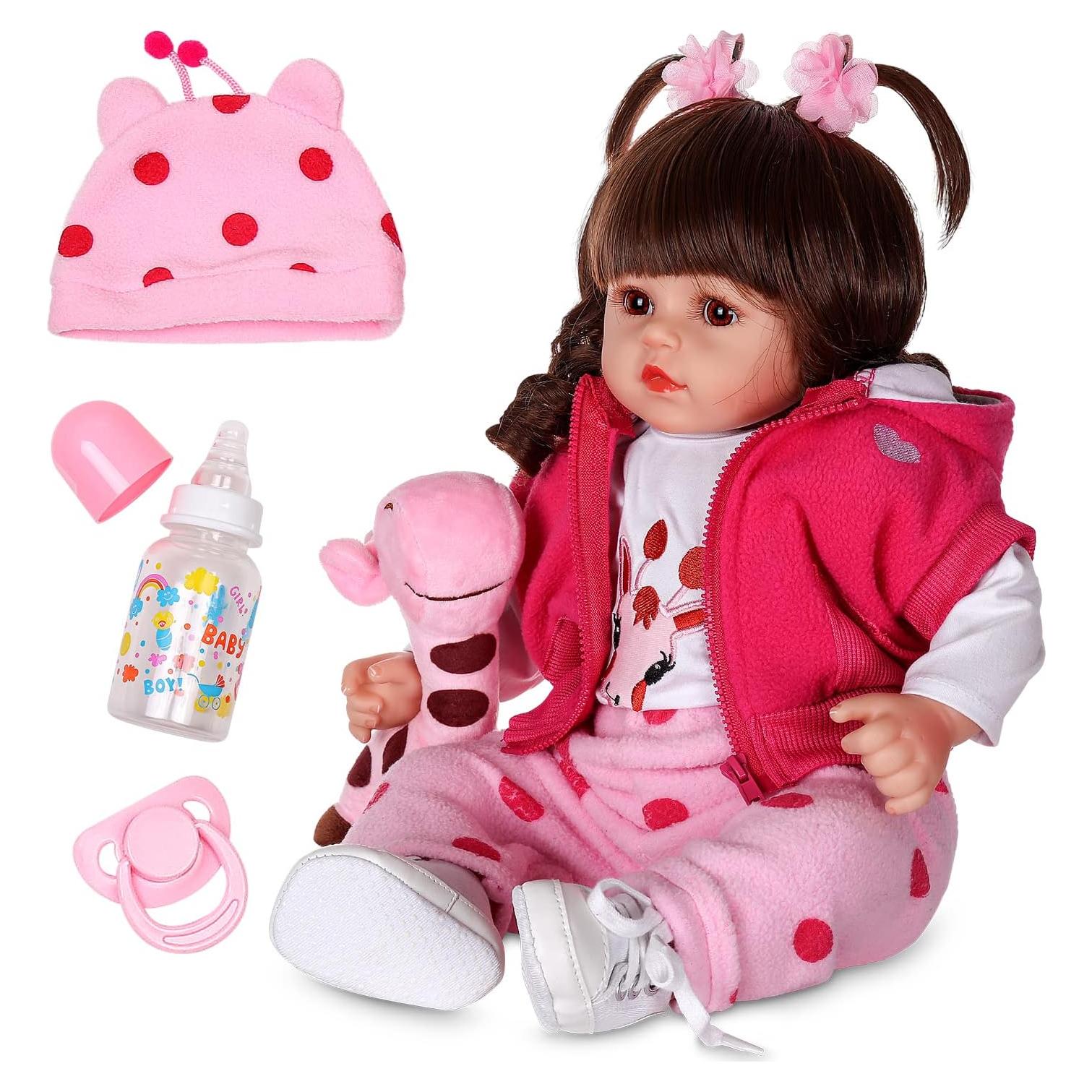 Muñeca Reborn DOLLHOOD 45.72 cm Realista con Accesorios