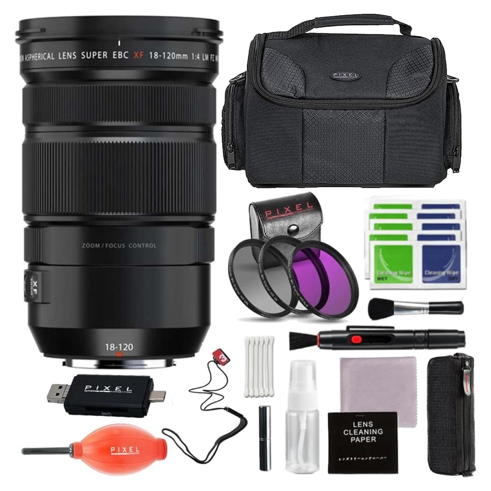 Lente Fujifilm XF 18-120mm f/4 LM PZ WR con Accesorios