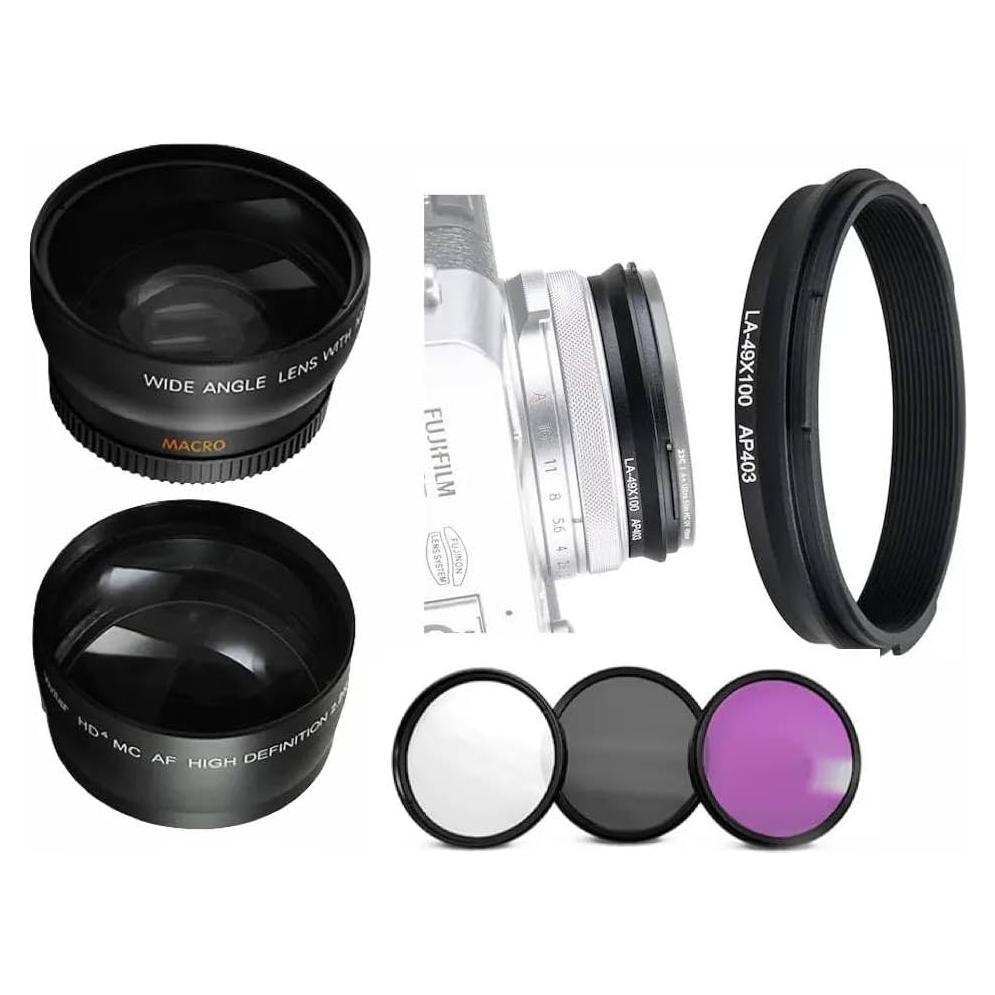Lente de Conversión 2 en 1 49mm para Fujifilm X100V/X100VI