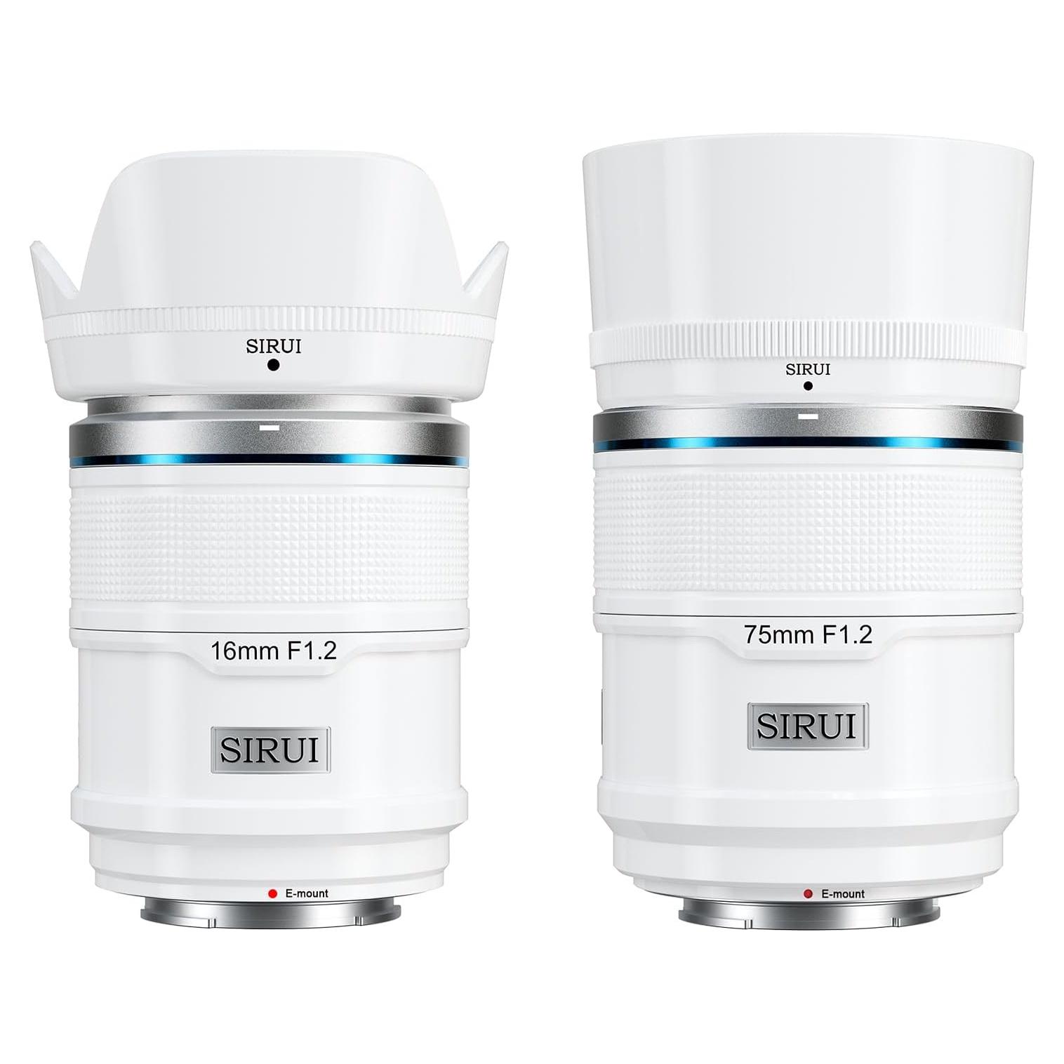 Juego de Lentes Autofoco SIRUI Sniper 16mm y 75mm F1.2