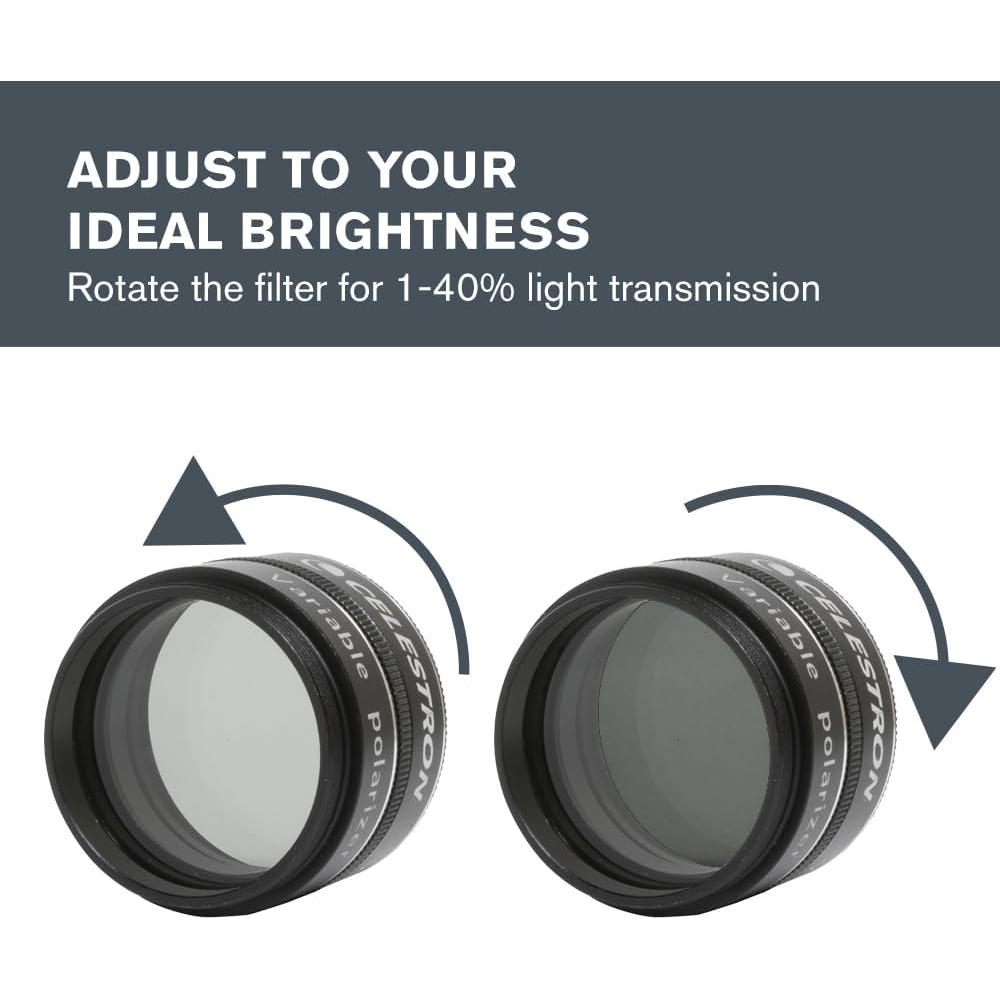 Filtro Polarizador Variable Celestron 94107 para Telescopio 1.25"