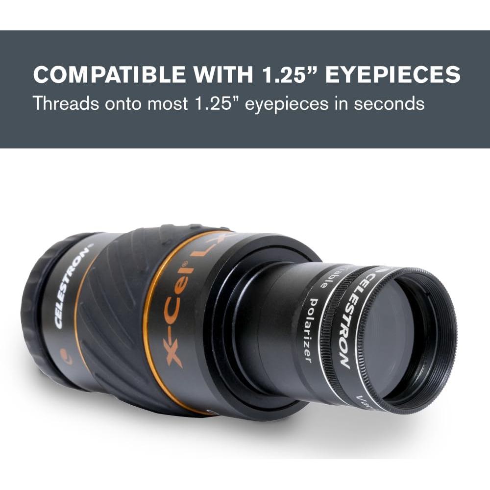 Filtro Polarizador Variable Celestron 94107 para Telescopio 1.25"