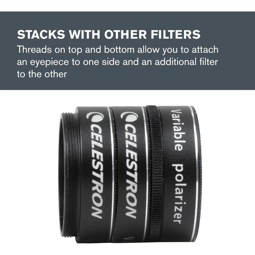 Filtro Polarizador Variable Celestron 94107 para Telescopio 1.25"