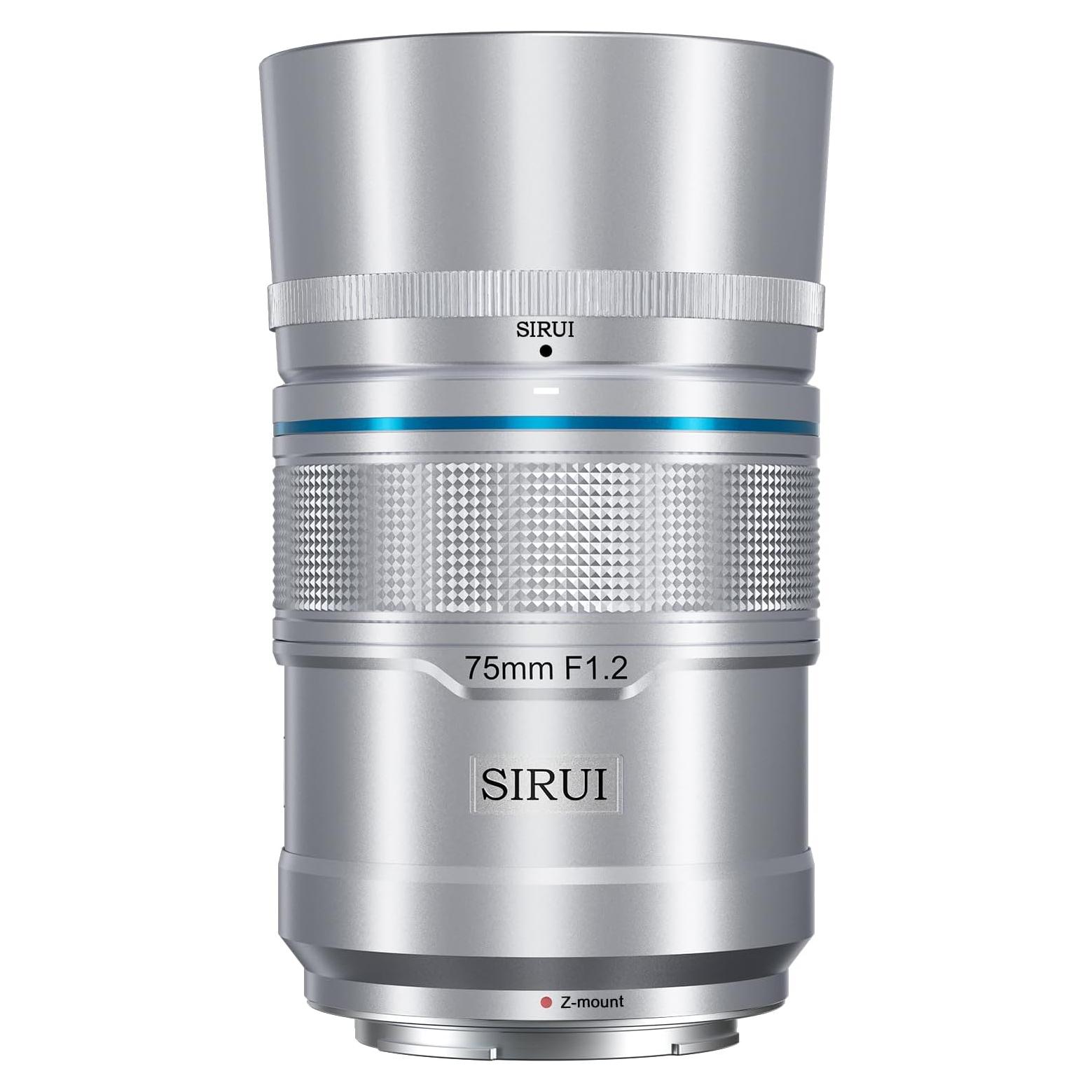 Lente Telefoto Autofocus SIRUI Sniper 75mm F1.2 Plata