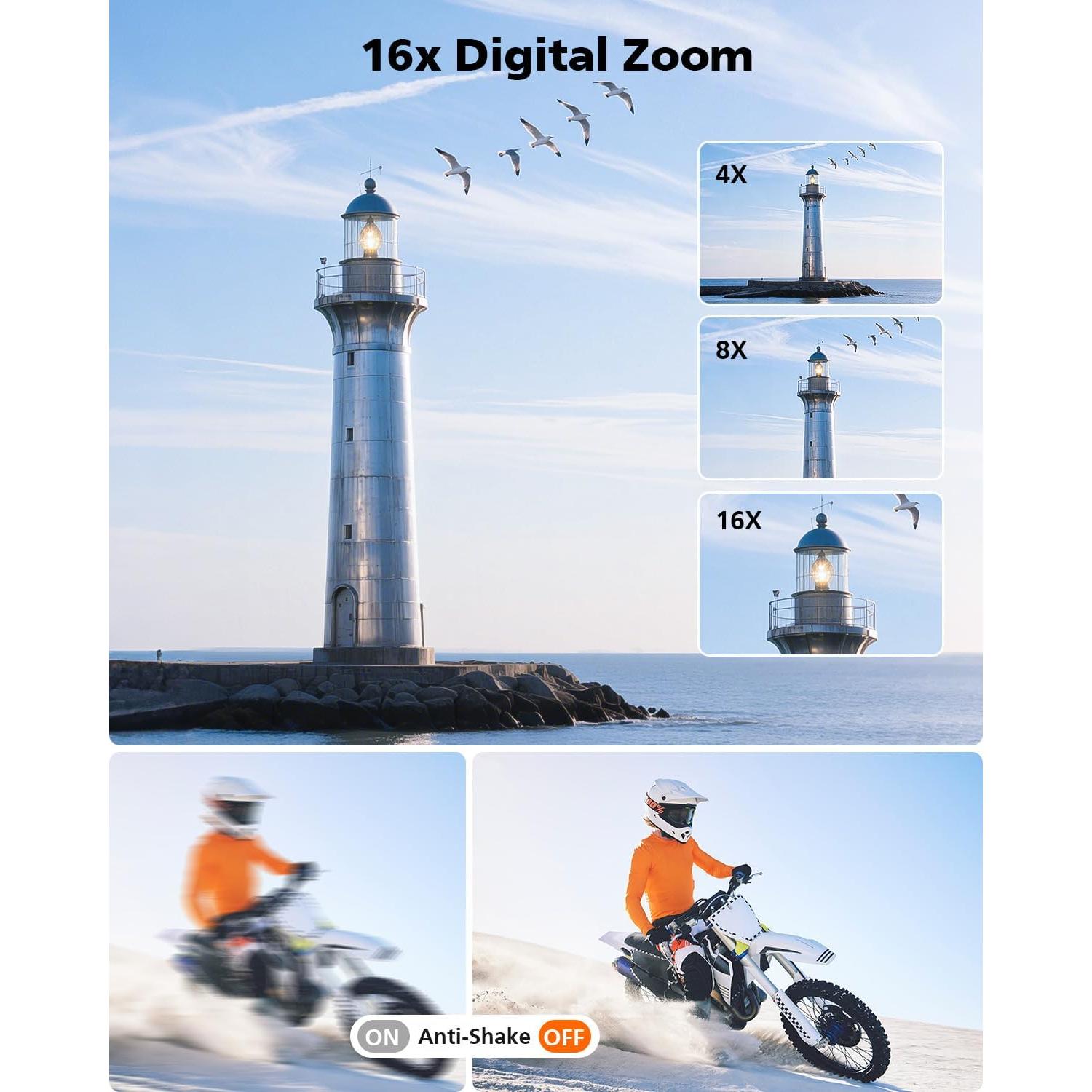 Cámara Digital 4K YAXTIFIU DC413L 64MP Zoom 16X Flash