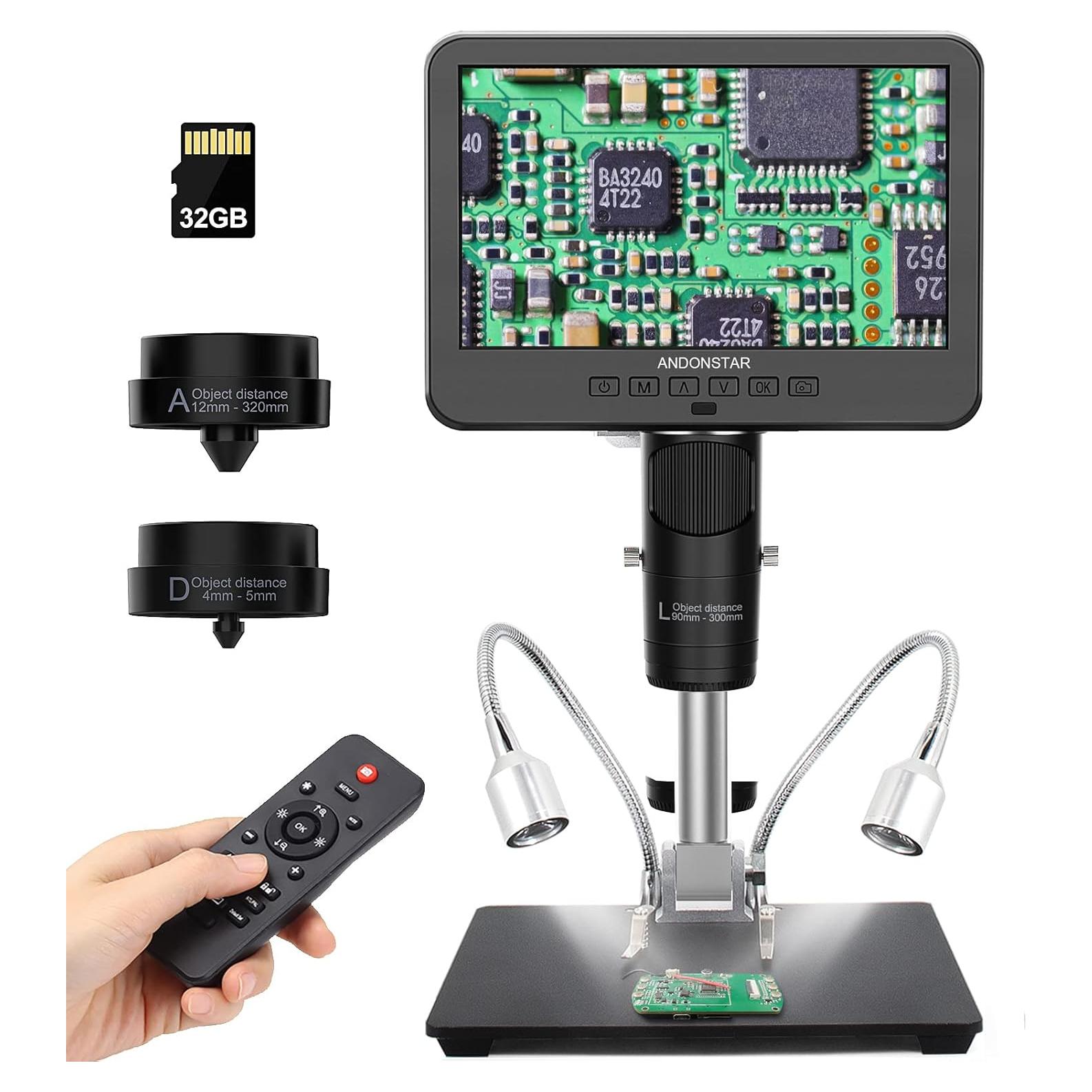 Microscopio Digital Andonstar AD246S-M 2000x 7" HDMI UHD