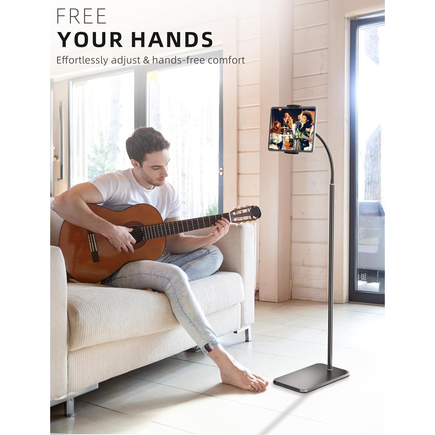 Soporte de Piso Ajustable LanPavilion para iPad y Tabletas