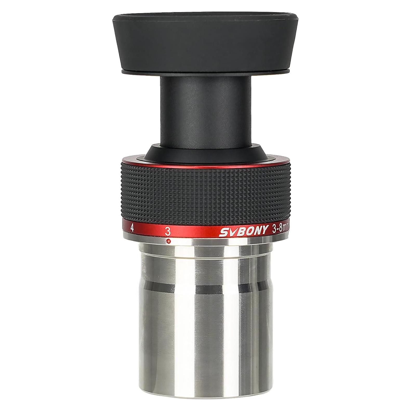 Ocular Zoom SVBONY SV215 3-8mm Parfocal para Telescopio