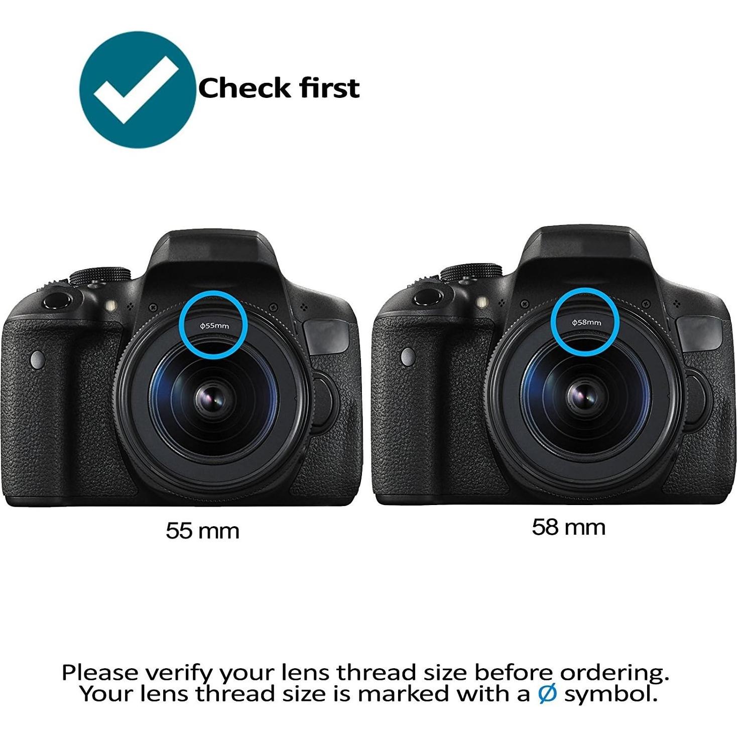 Capucha de Lente Tulipán Big Mike's 55mm y 58mm para Nikon