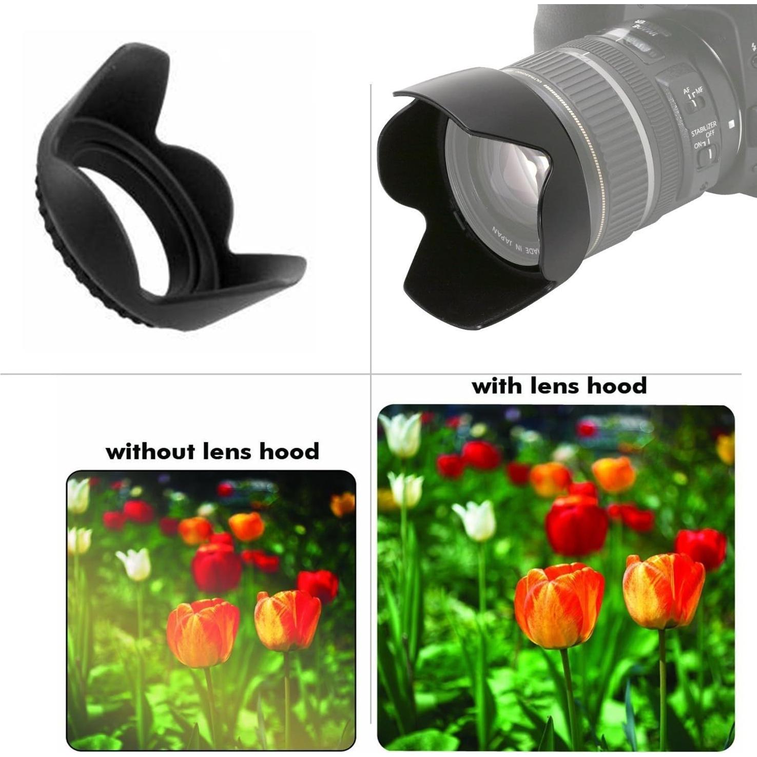 Capucha de Lente Tulipán Big Mike's 55mm y 58mm para Nikon