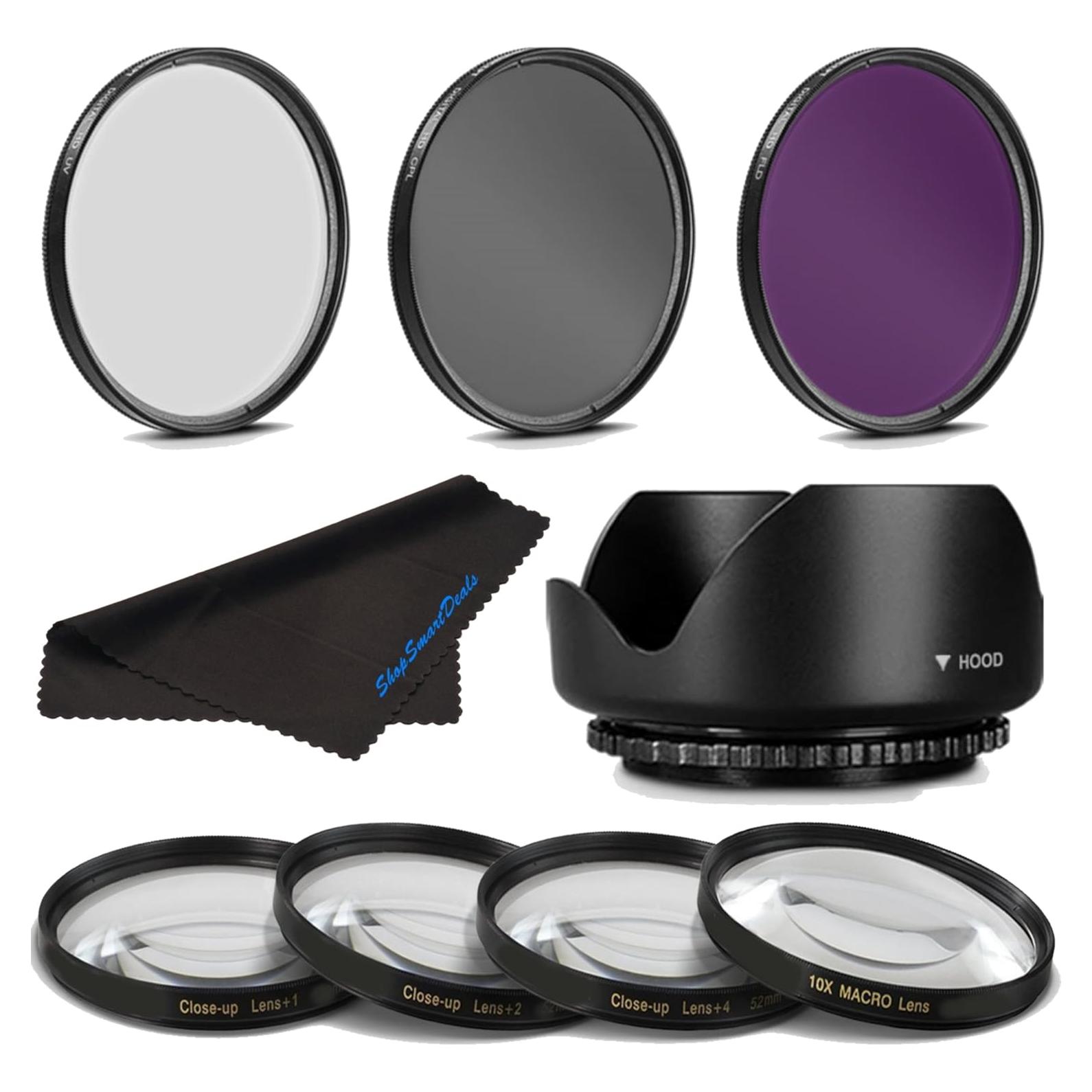 Kit de Filtros Macro y CPL UV FLD 58mm Ledix con Lentes Acercamiento