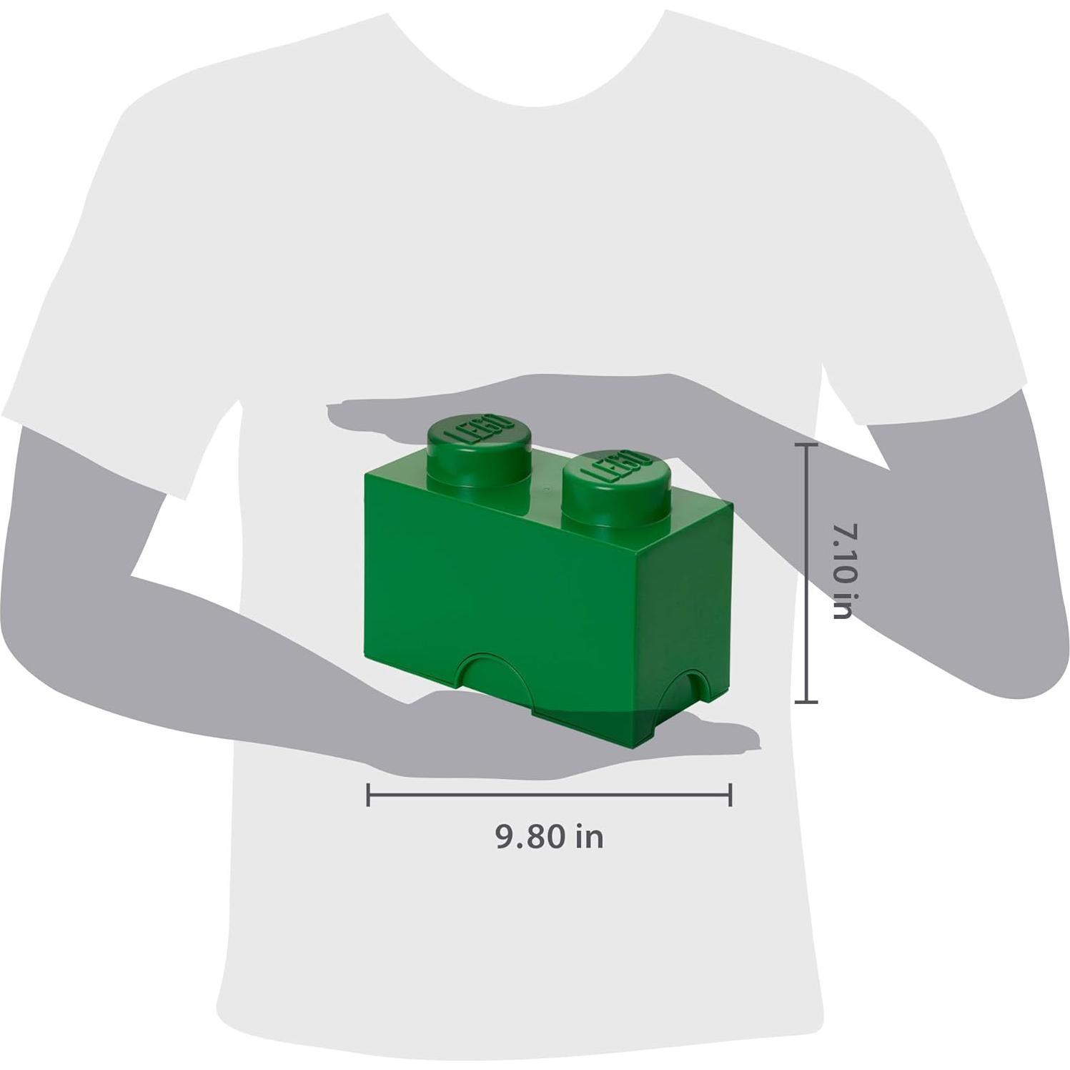 Caja de Almacenamiento LEGO Verde 2.6L Apilable Room Copenhagen