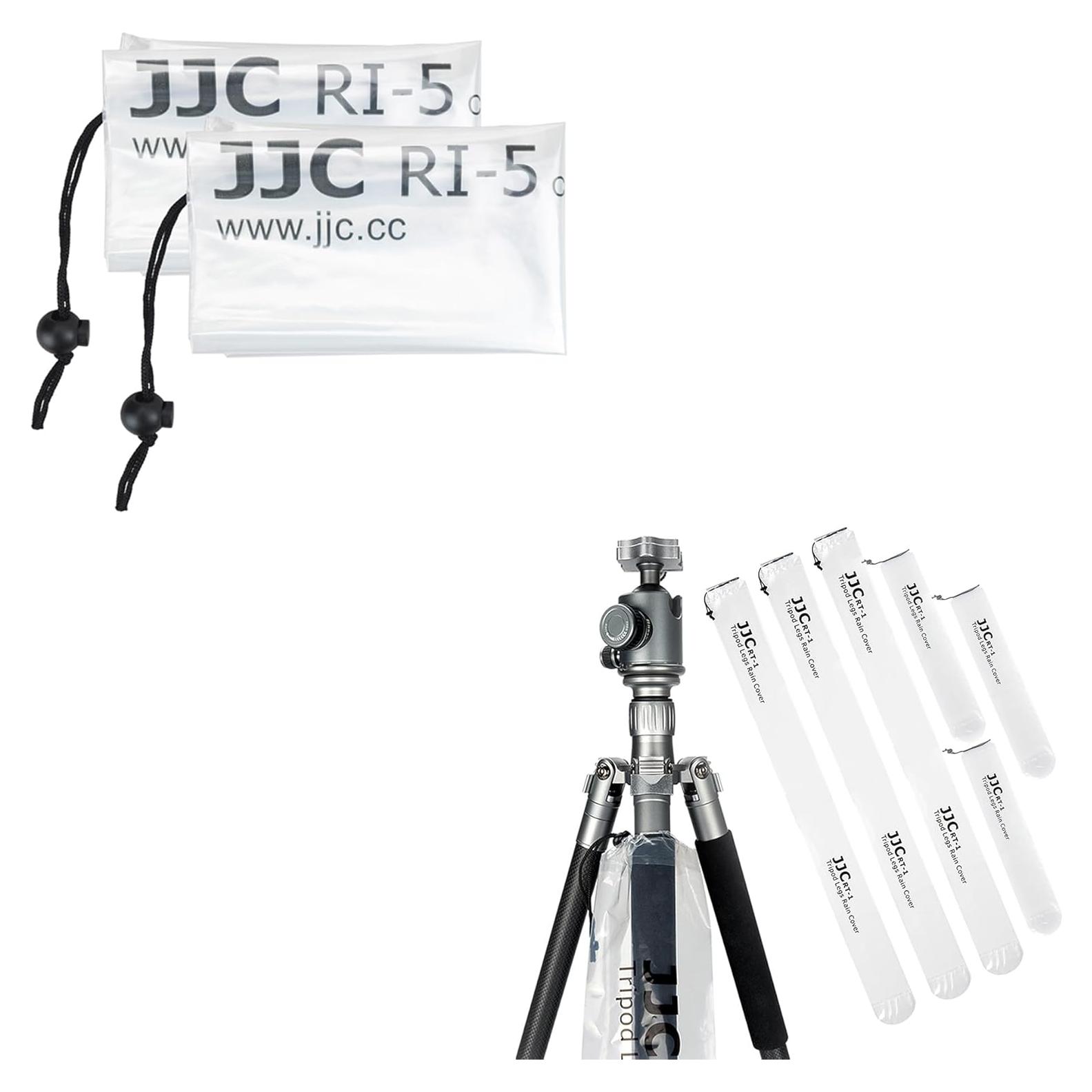 Funda de Lluvia para Cámara DSLR JJC + 6 Fundas para Trípode