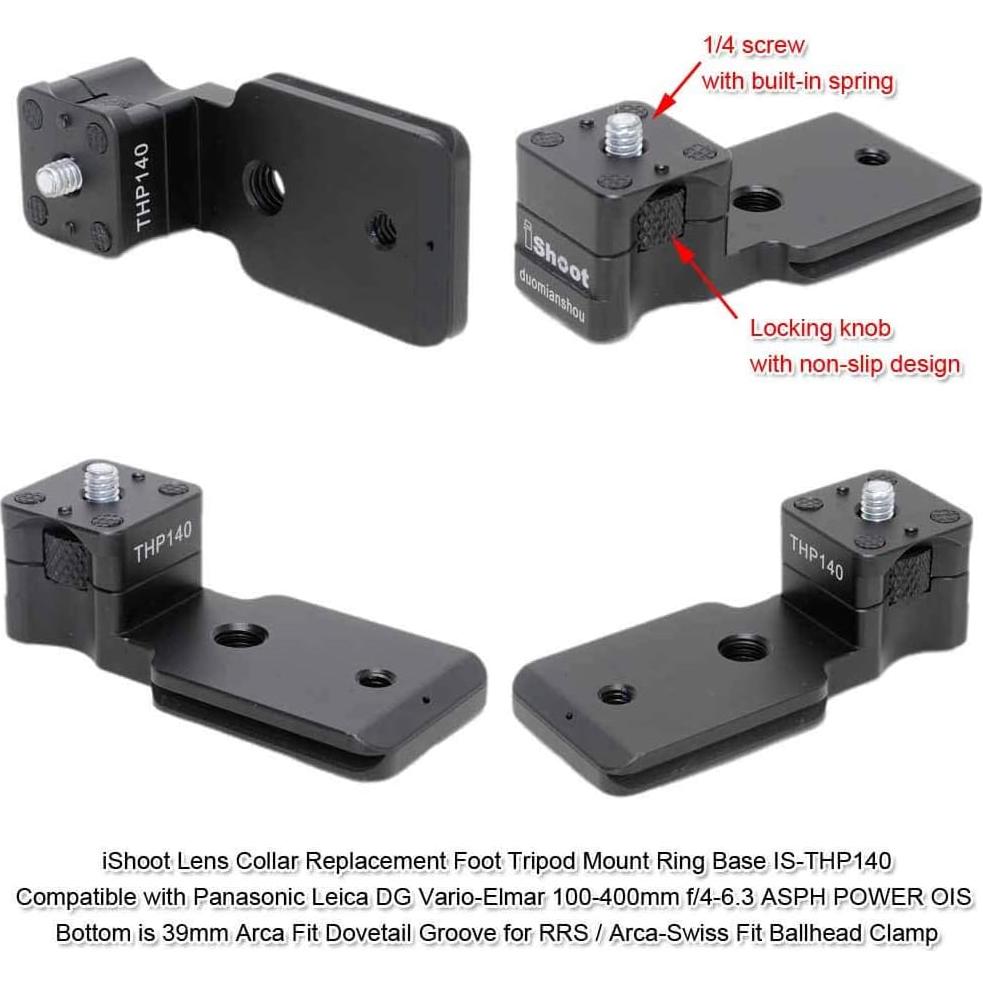 Pie de Collar de Lente iShoot IS-THP140 para Panasonic 100-400mm