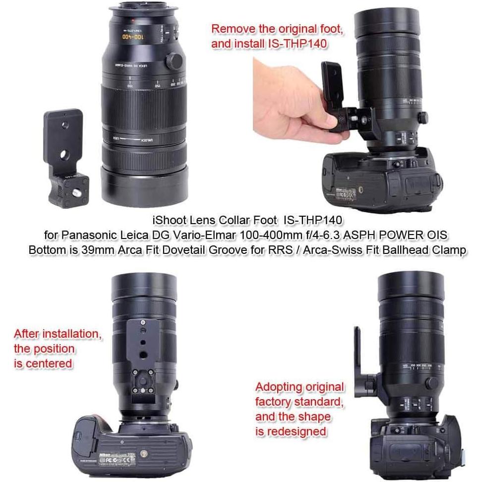 Pie de Collar de Lente iShoot IS-THP140 para Panasonic 100-400mm