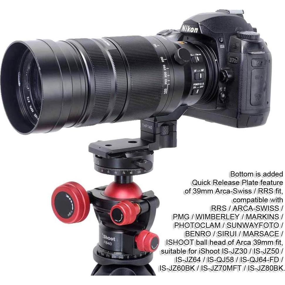 Pie de Collar de Lente iShoot IS-THP140 para Panasonic 100-400mm