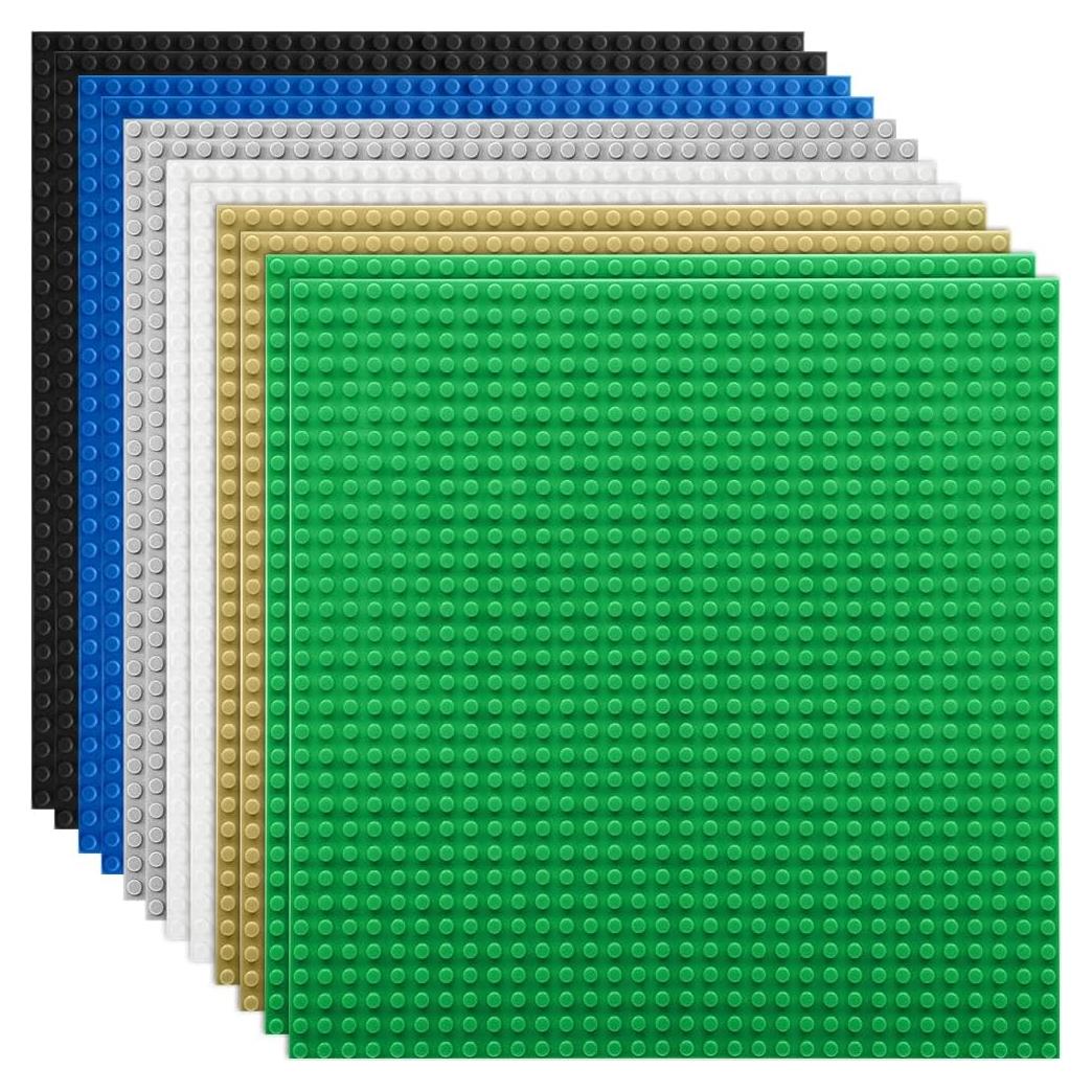 Lekebaby 12 Placas Base para Ladrillos 25,4 cm Colores Variados