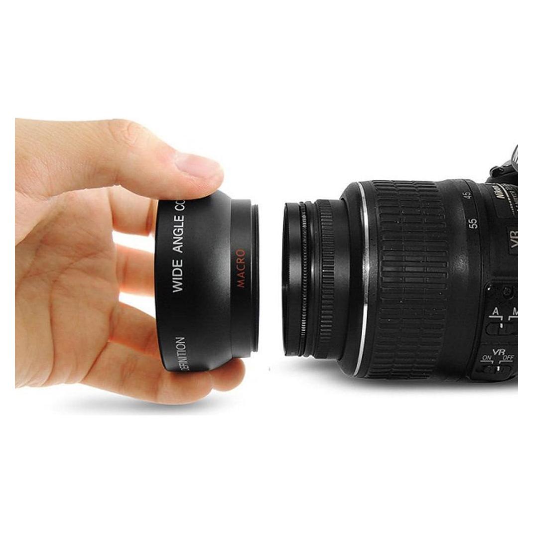 Lente Macro Gran Angular 0.45x 58mm para Nikon D3200 D3100