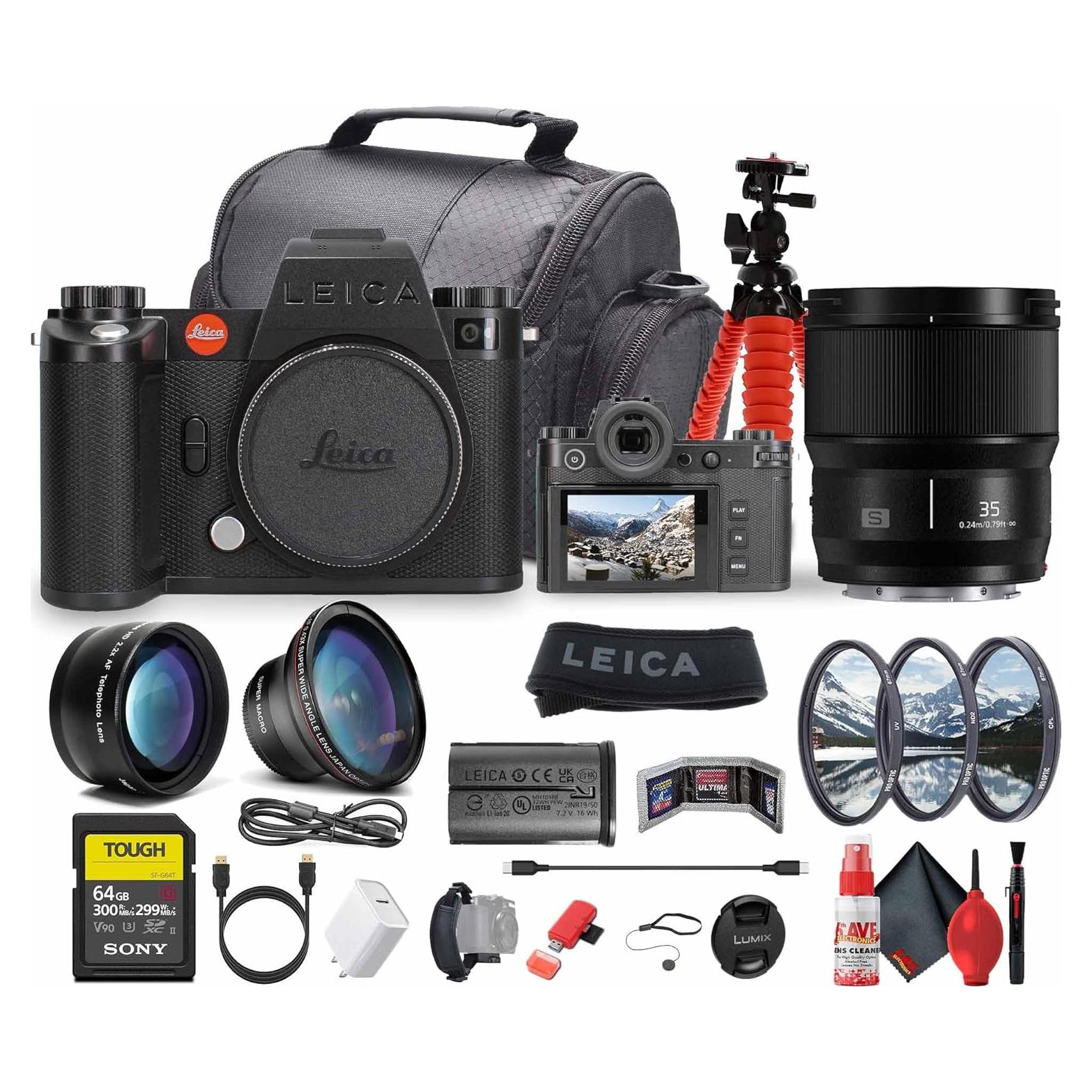 Cámara Digital Sin Espejo Leica SL3-S + Lente 35mm + Accesorios