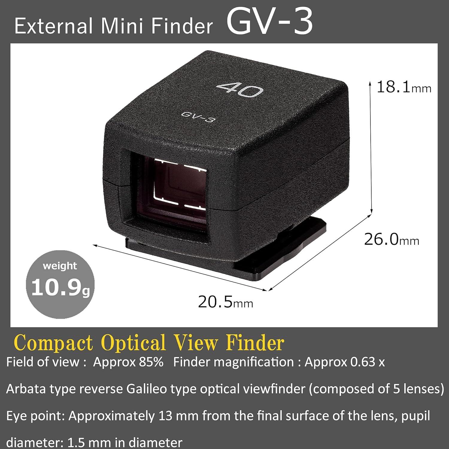 Buscador Mini Externo RICOH GV-3 para GR IIIx - Óptico 40mm