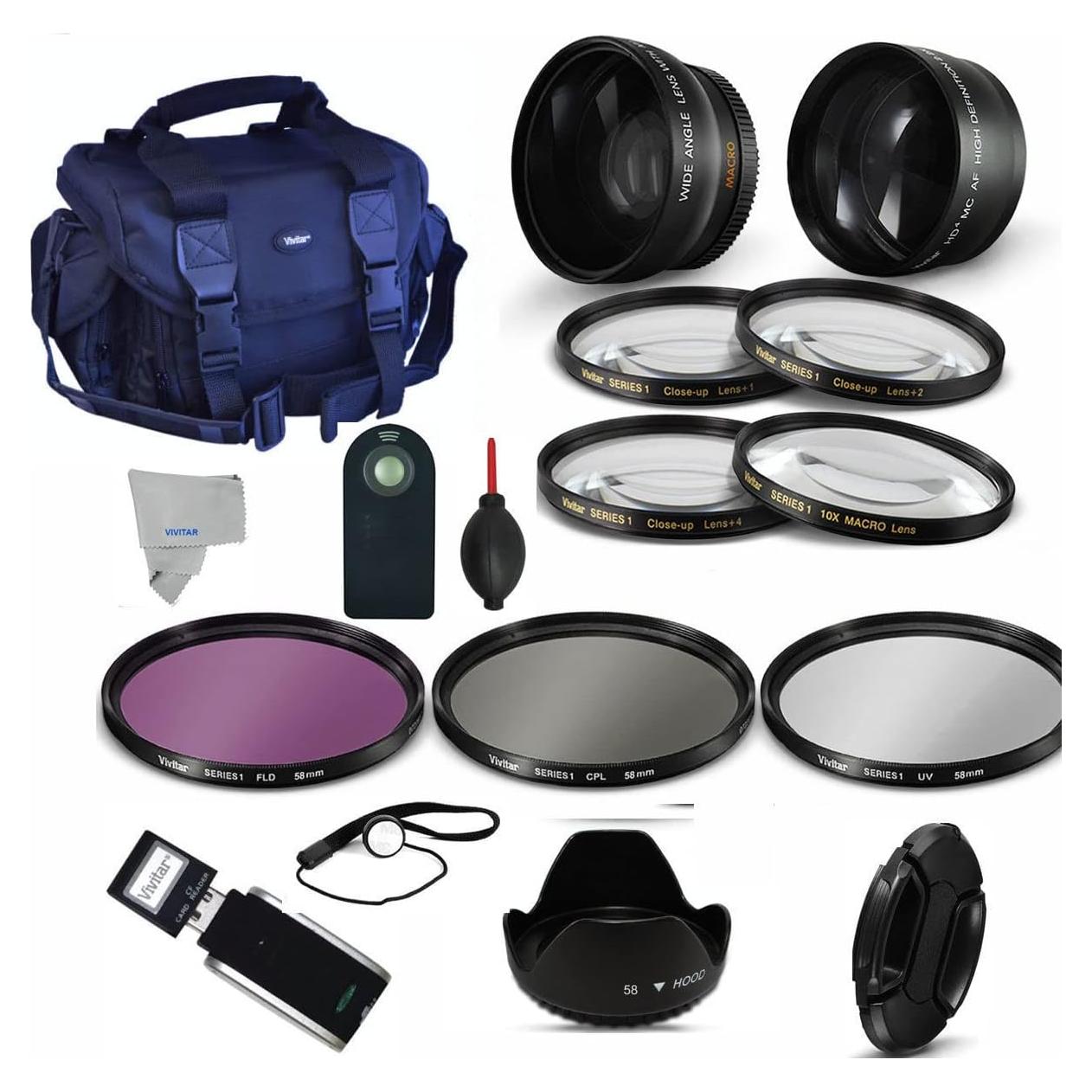 Kit de Lentes Gran Angular y Telefoto 77MM para Nikon P1000