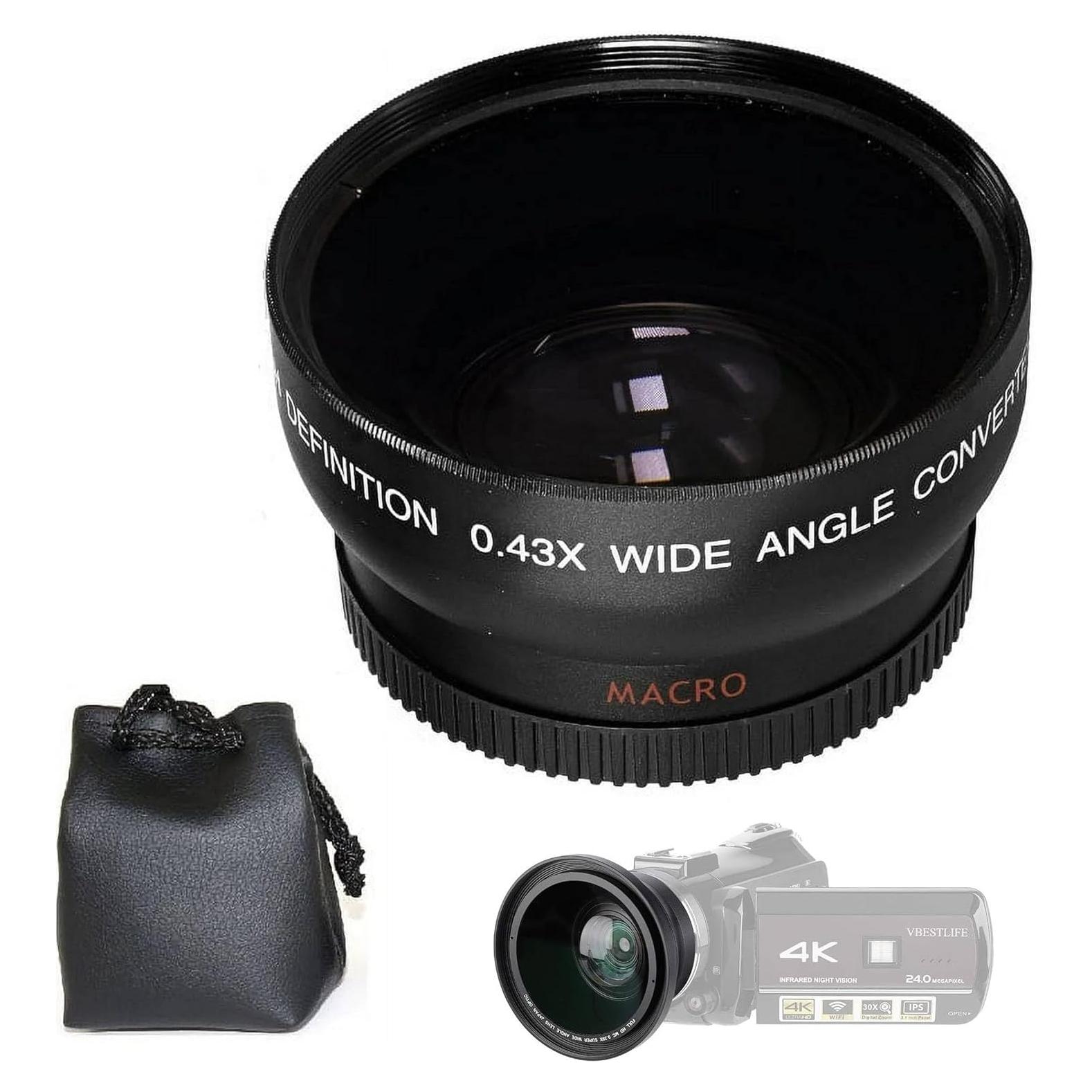 Lente Gran Angular 49mm OPTURA 0.43x con Macro y Paño