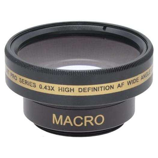 Lente Gran Angular 0.43X eDealz para Cámaras 30mm - Negro