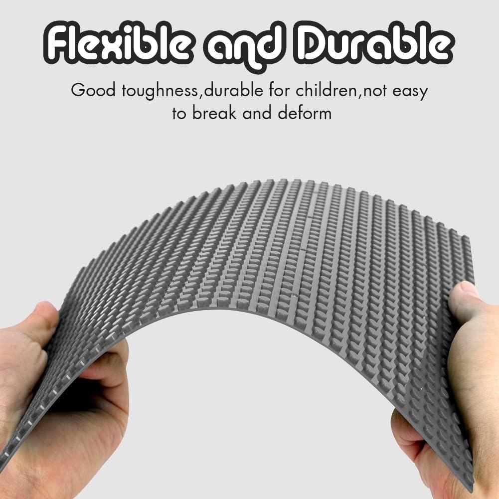 Lekebaby 2 Placas Base para Ladrillos 25,4 cm Gris