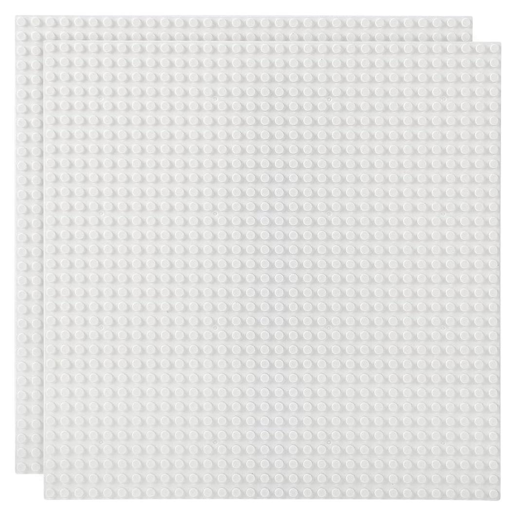 Lekebaby 2 Placas Base para Ladrillos 25,4 cm Blancas