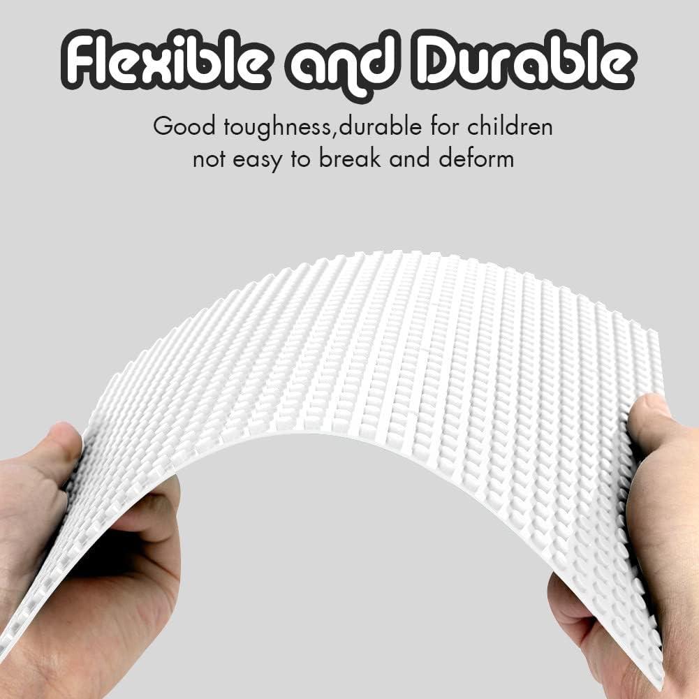 Lekebaby 2 Placas Base para Ladrillos 25,4 cm Blancas