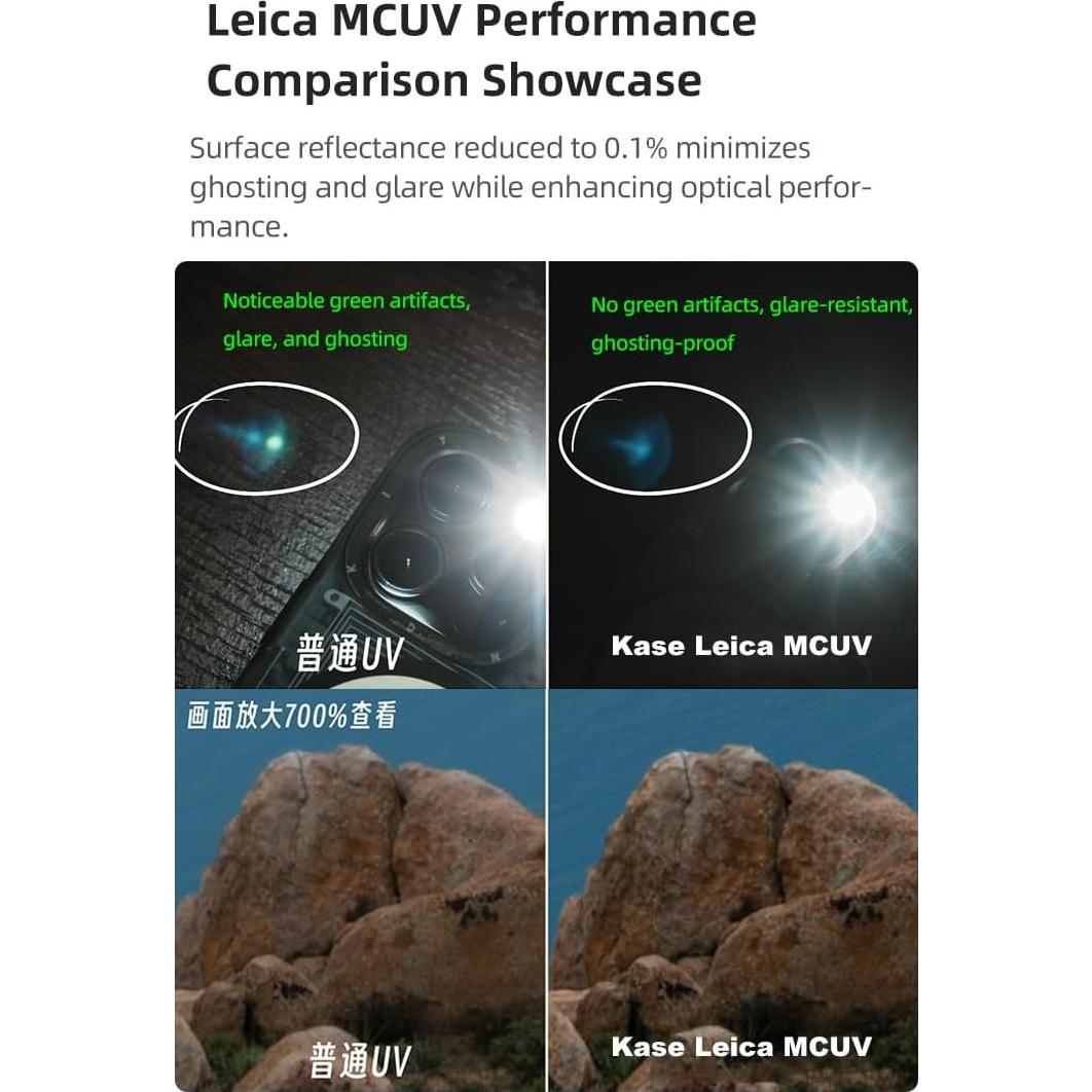 Filtro MCUV KASE 43mm atornillable de vidrio óptico