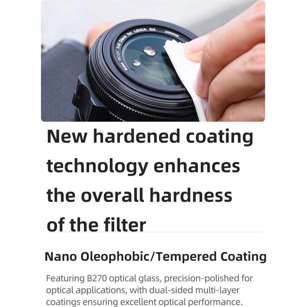 Filtro MCUV KASE 43mm atornillable de vidrio óptico
